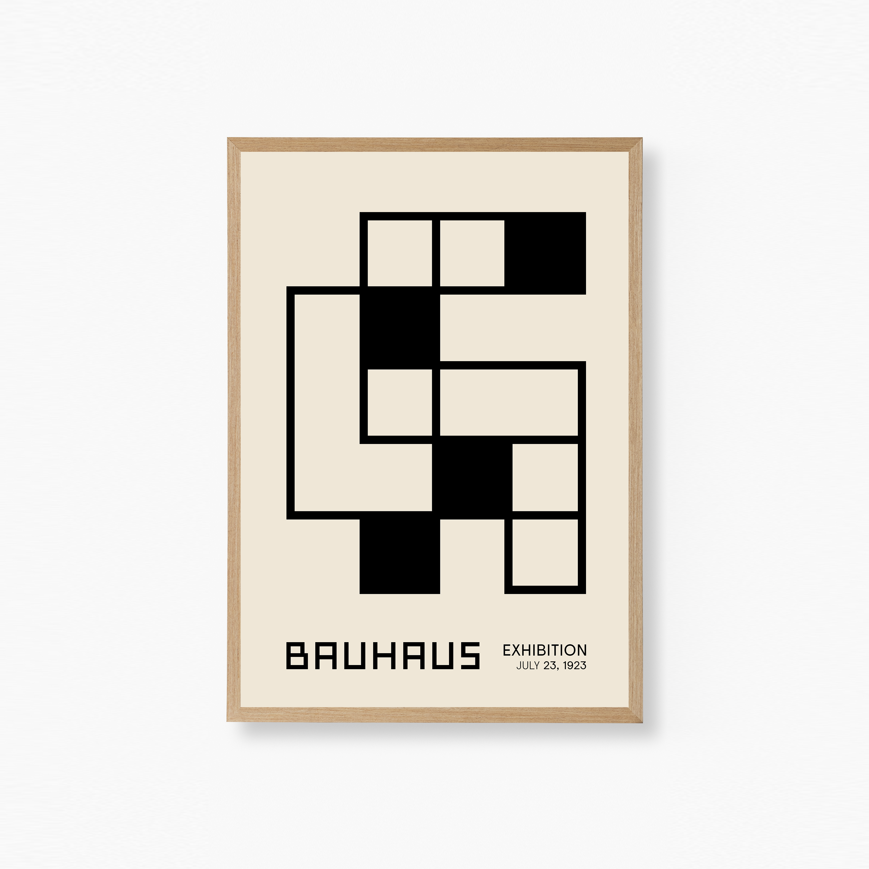 Bauhaus Blanco y Negro No3 Póster 