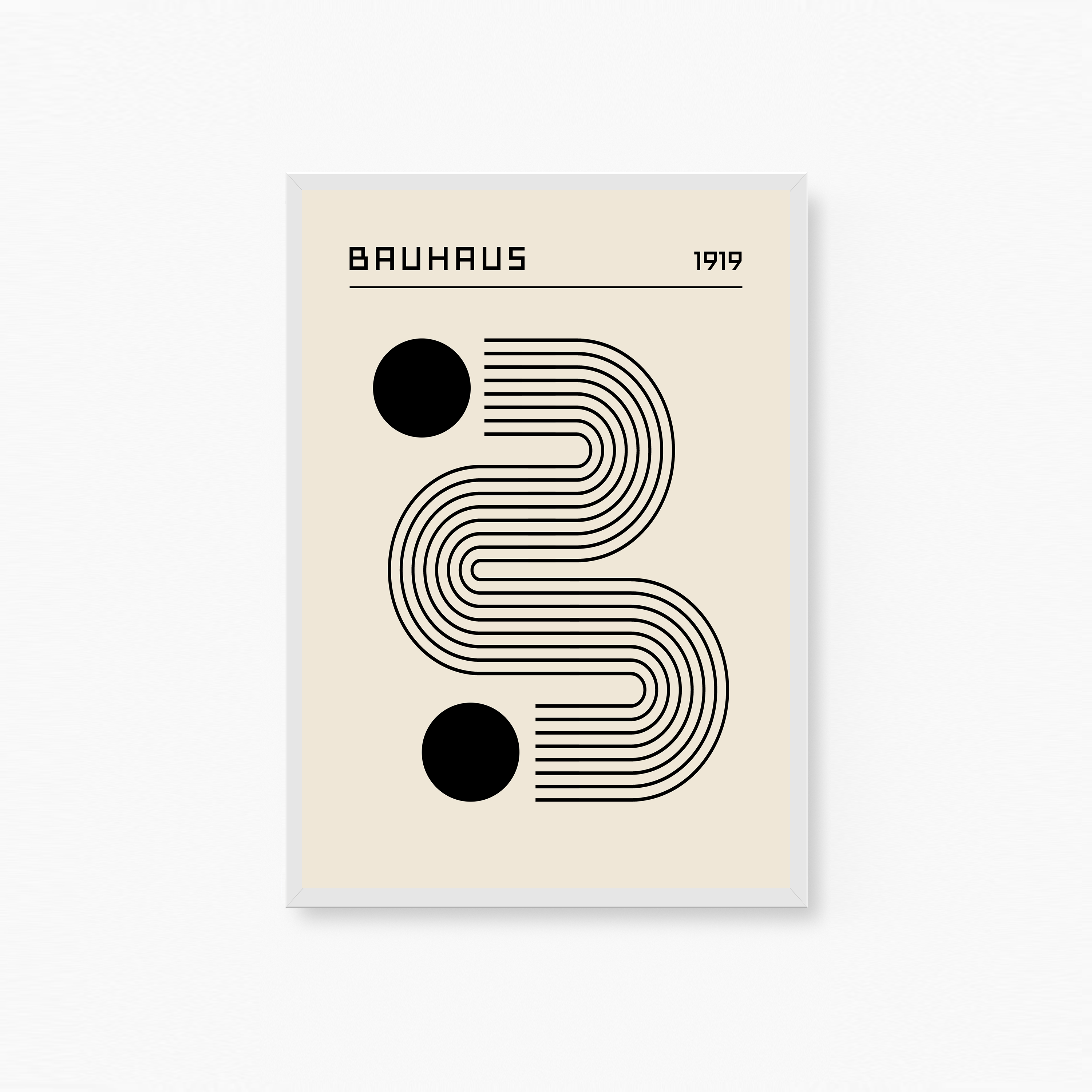 Bauhaus Black and White Poster