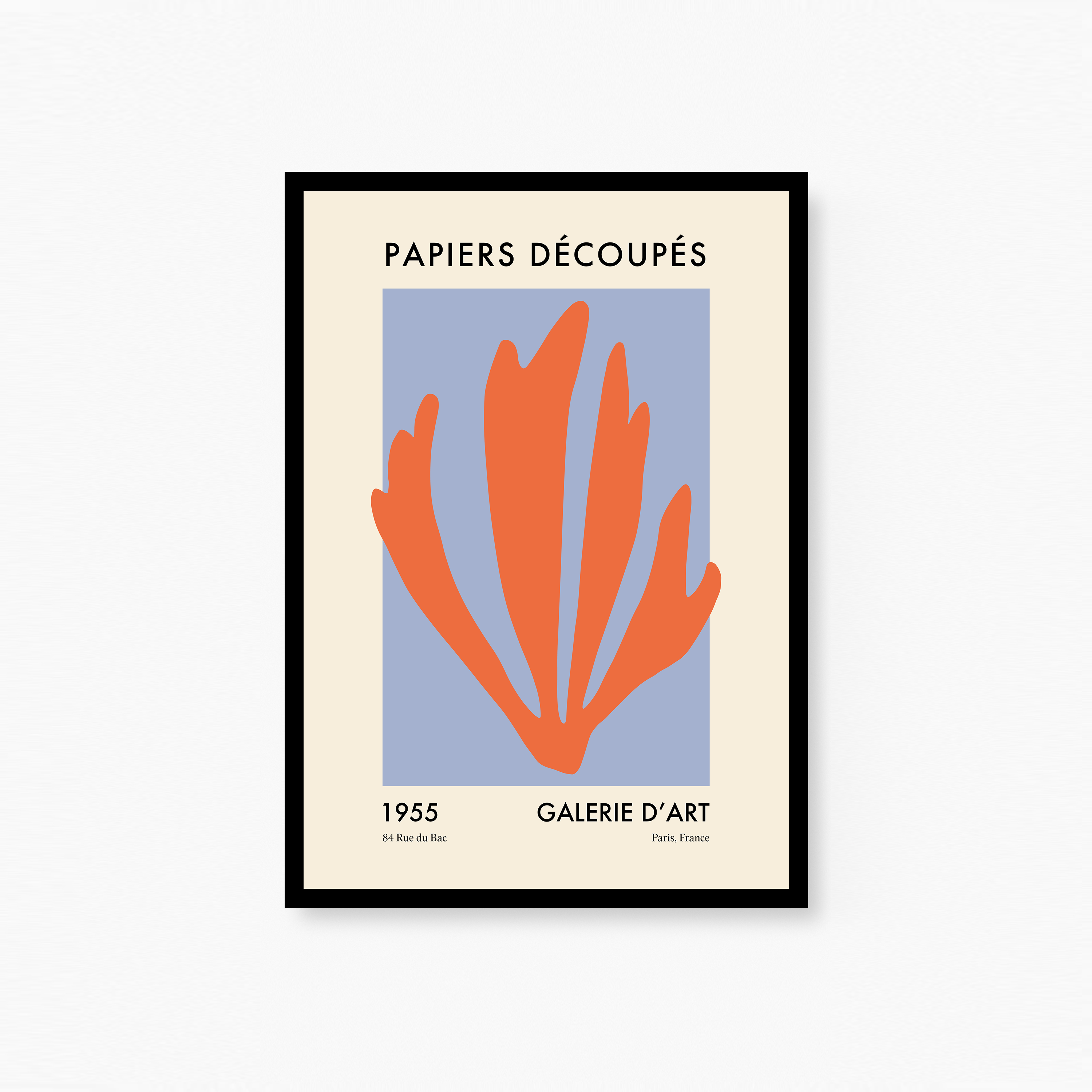 Papiers Découpés Orange Poster