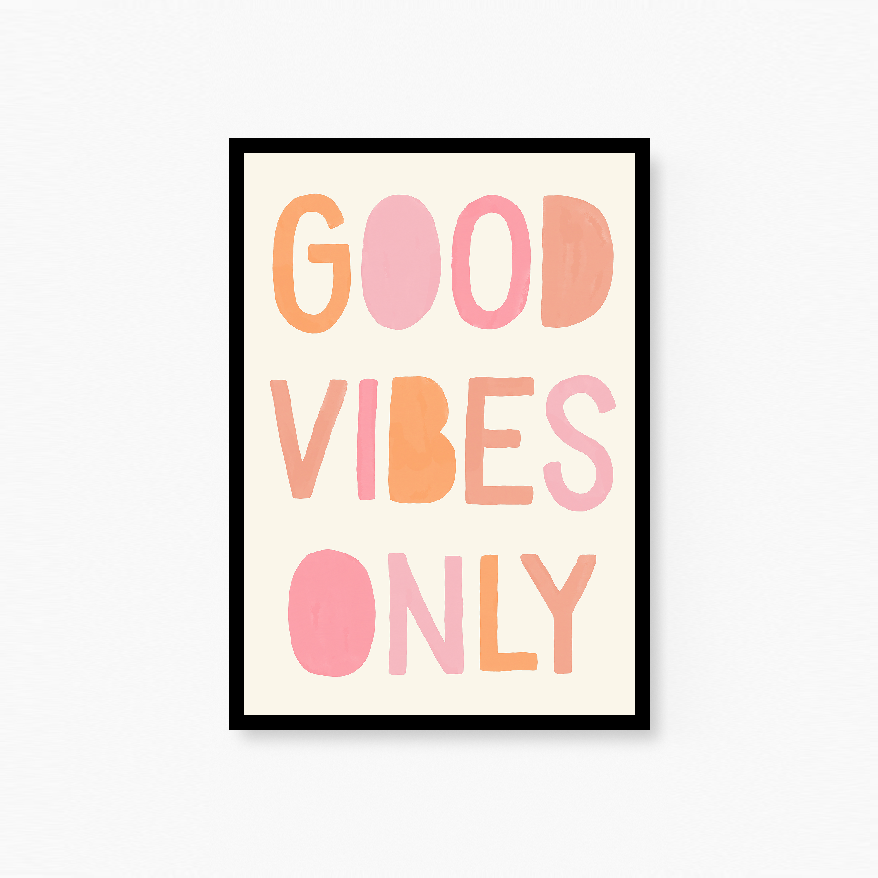 Good Vibes Only Typo Poster