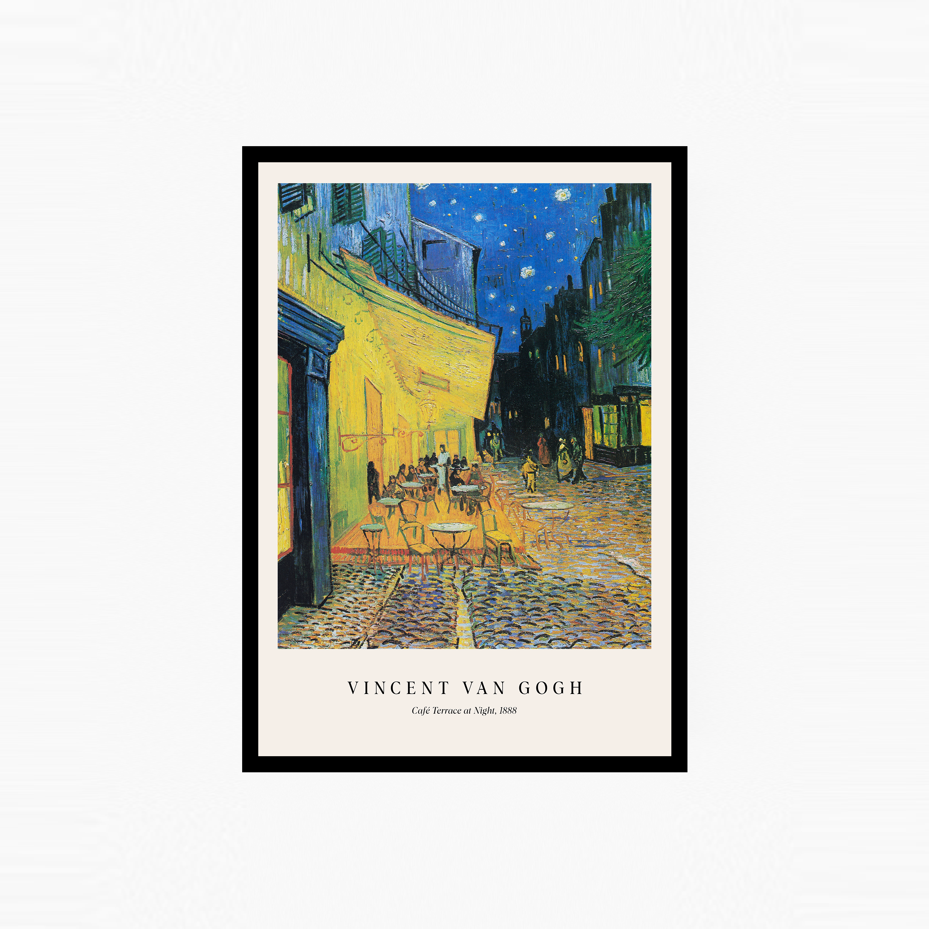 Café Terrace at Night Poster