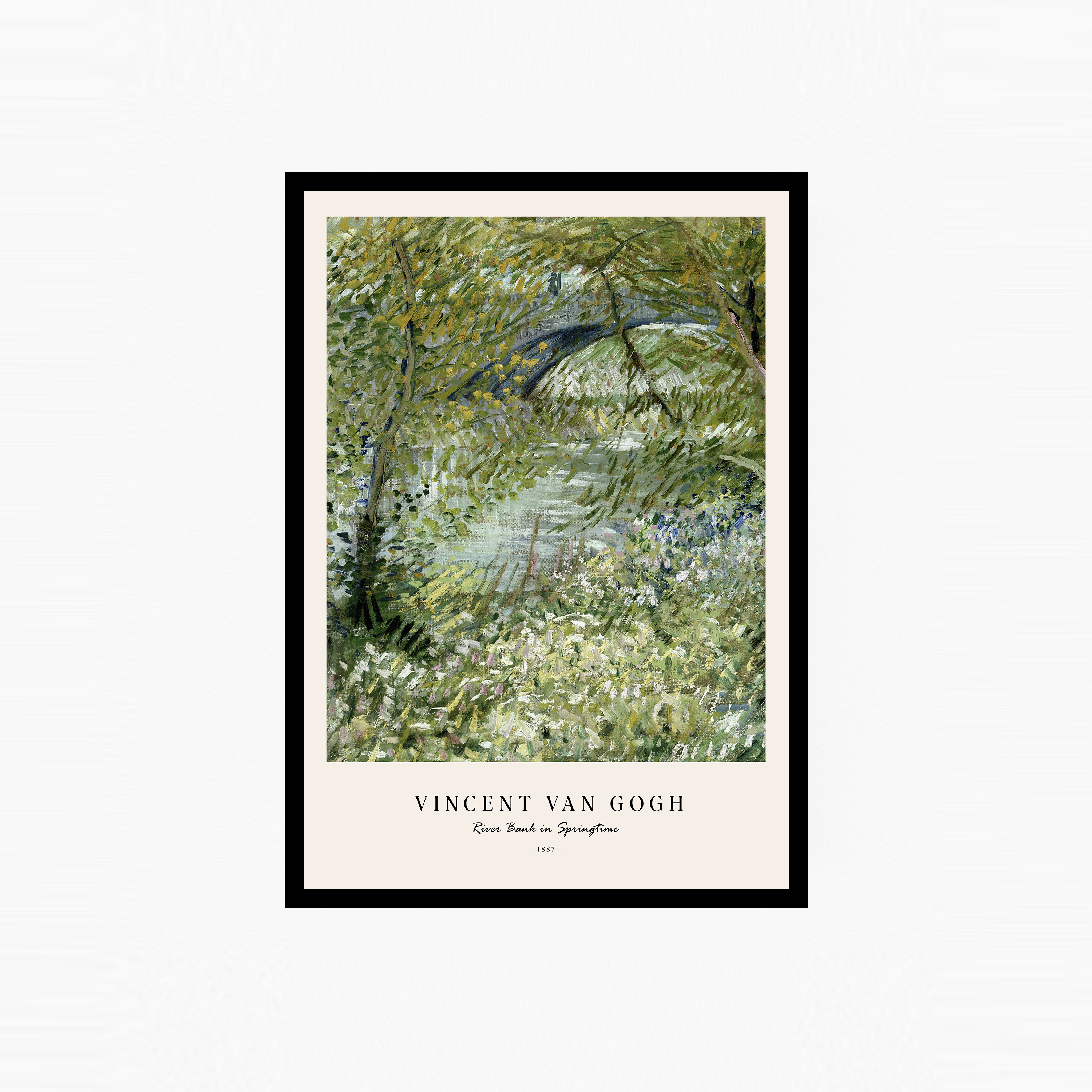 River Bank in Springtime Poster