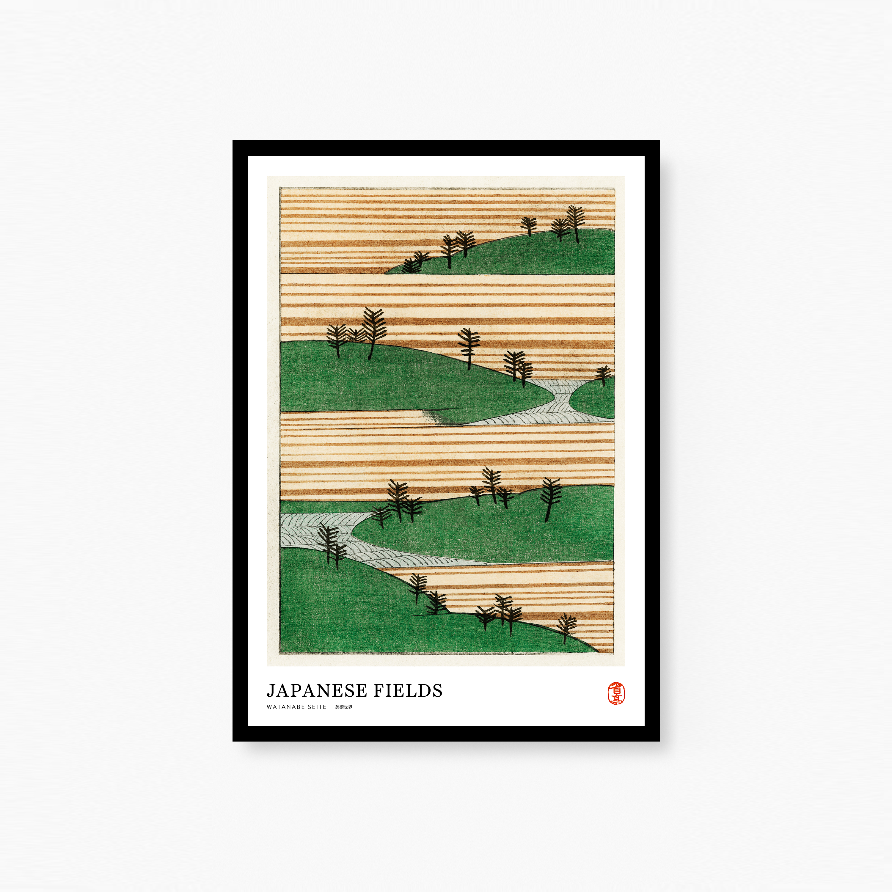 Japanese Fields Poster