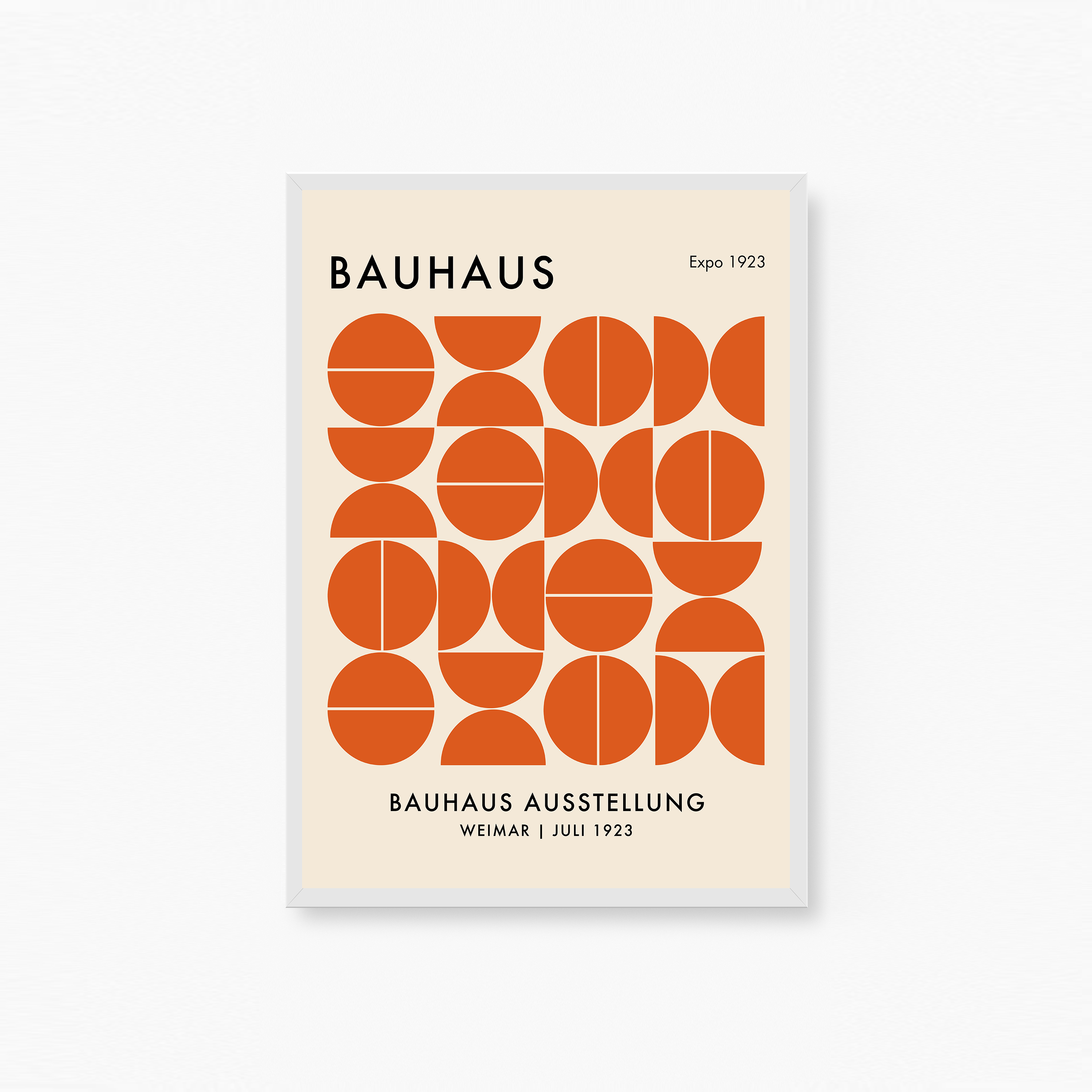 Orange Gradient Bauhaus Poster