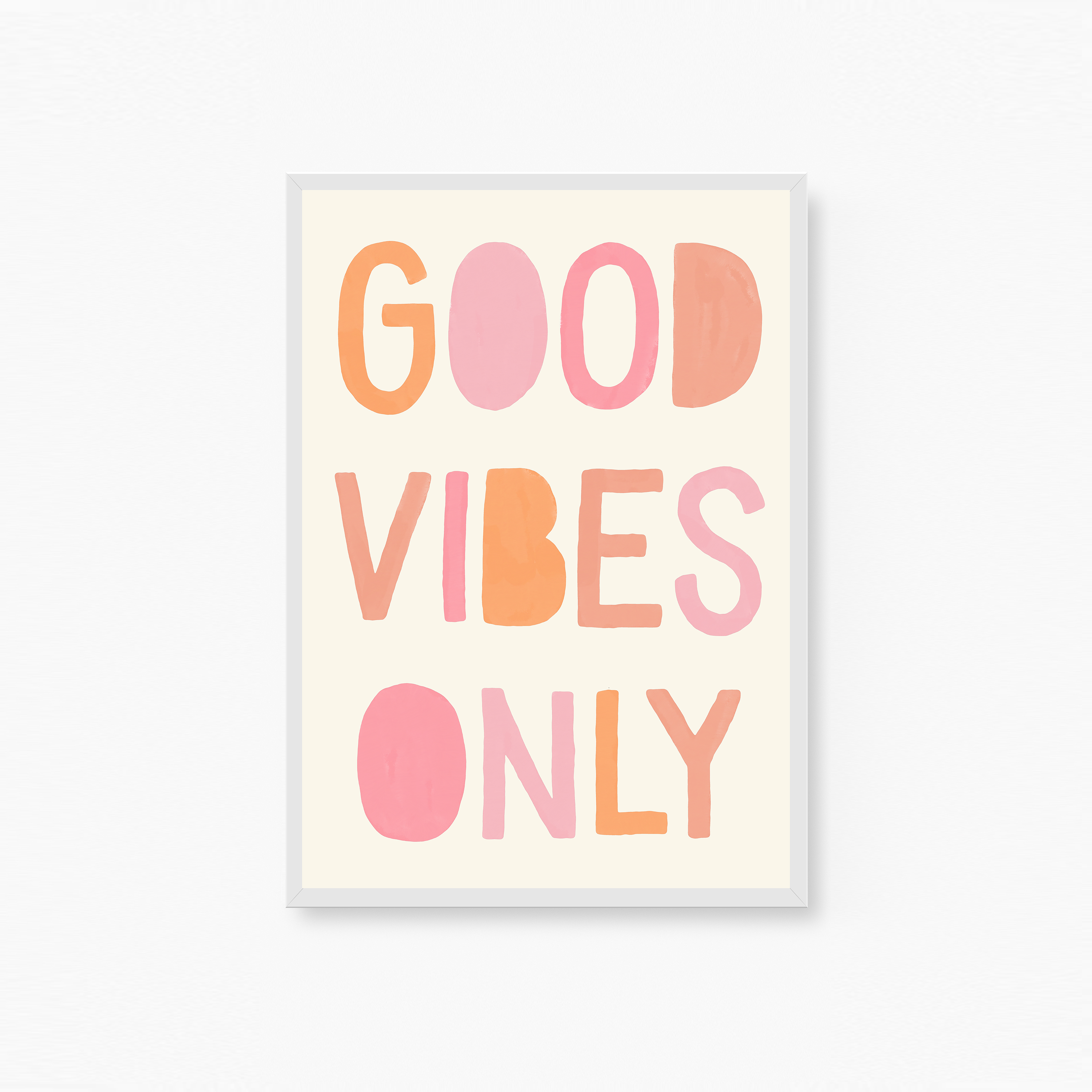 Good Vibes Only Typo Poster