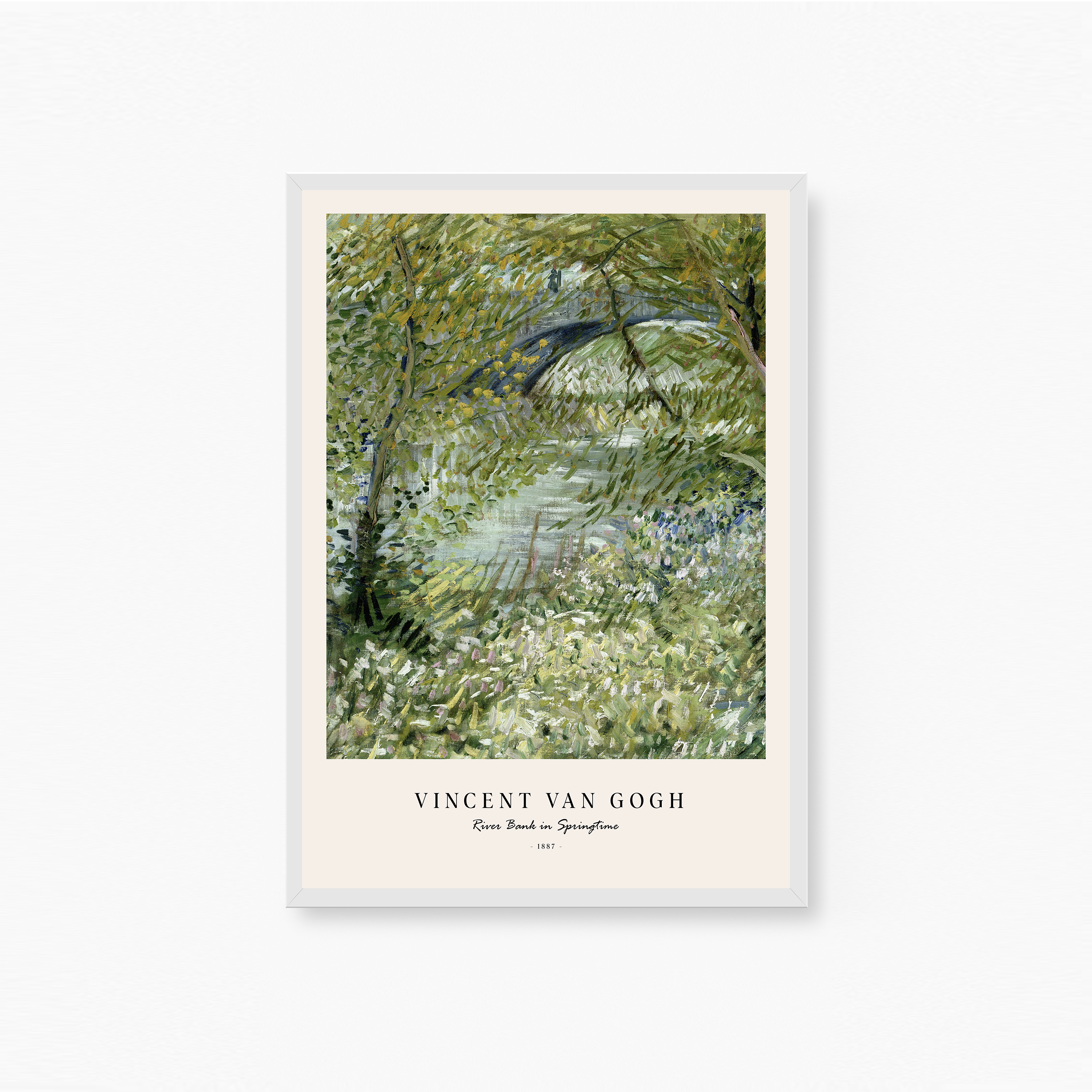 River Bank in Springtime Poster