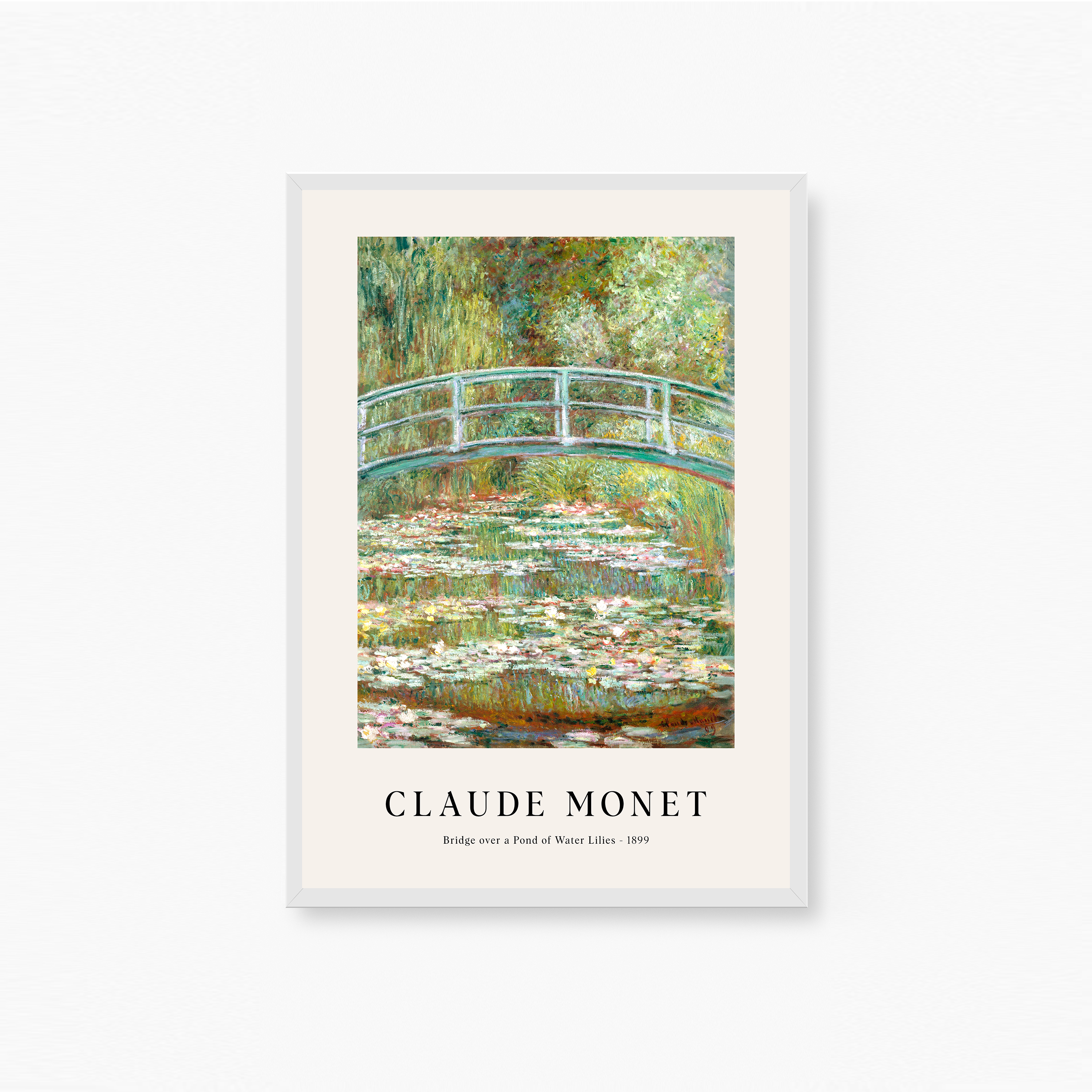 Bridge Over a Pond of Water Lilies Plakat