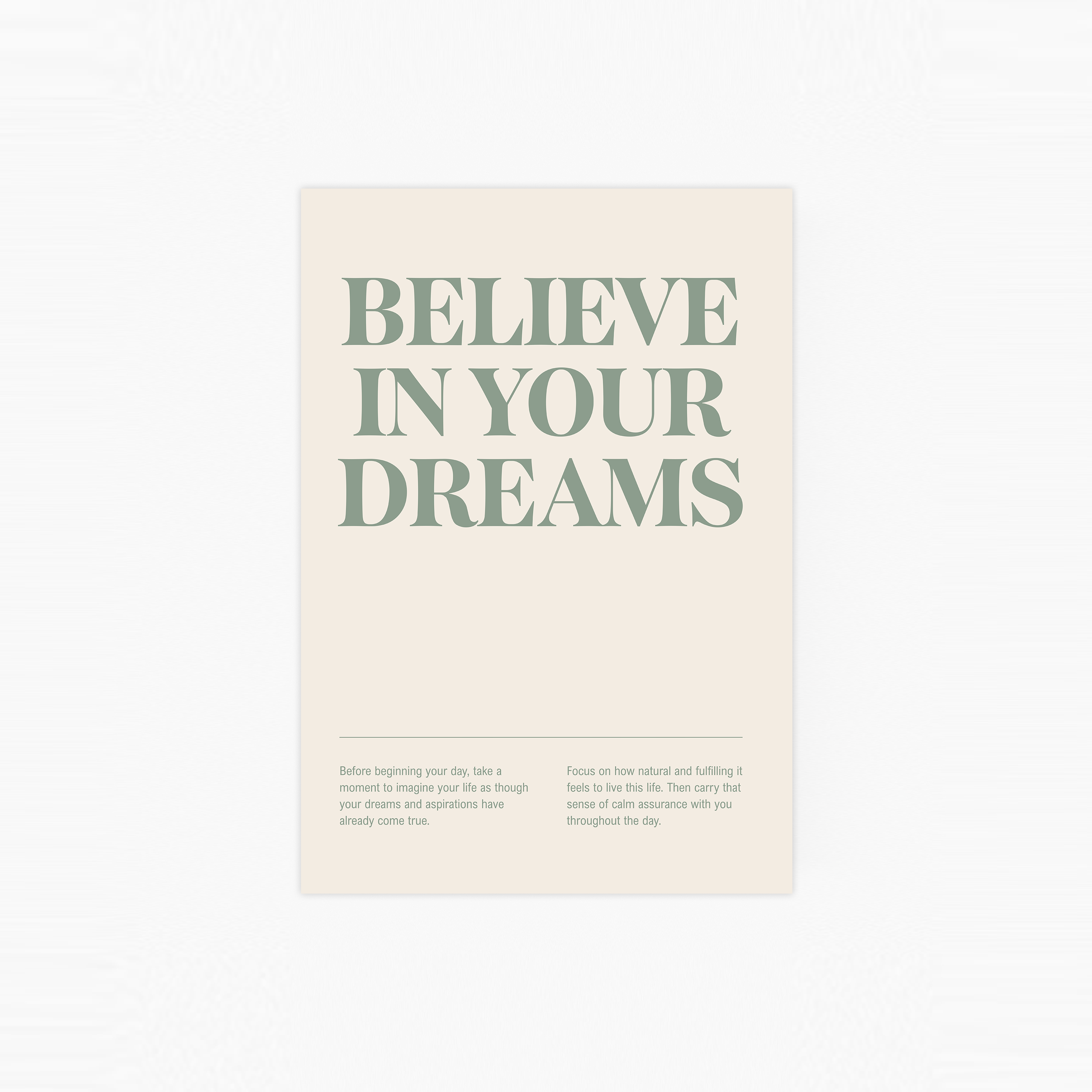 Believe In Your Dreams Poster