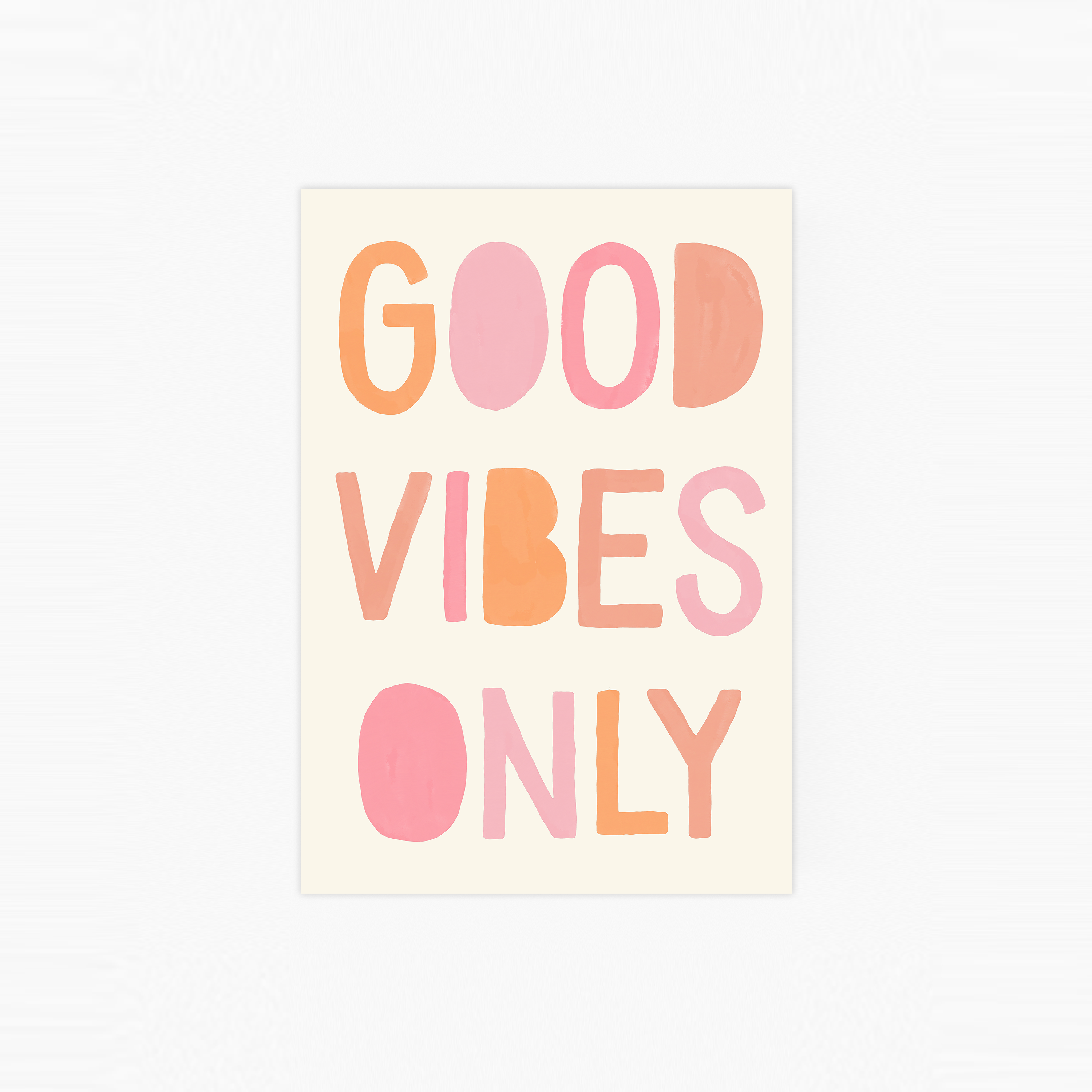 Good Vibes Only Typo Poster