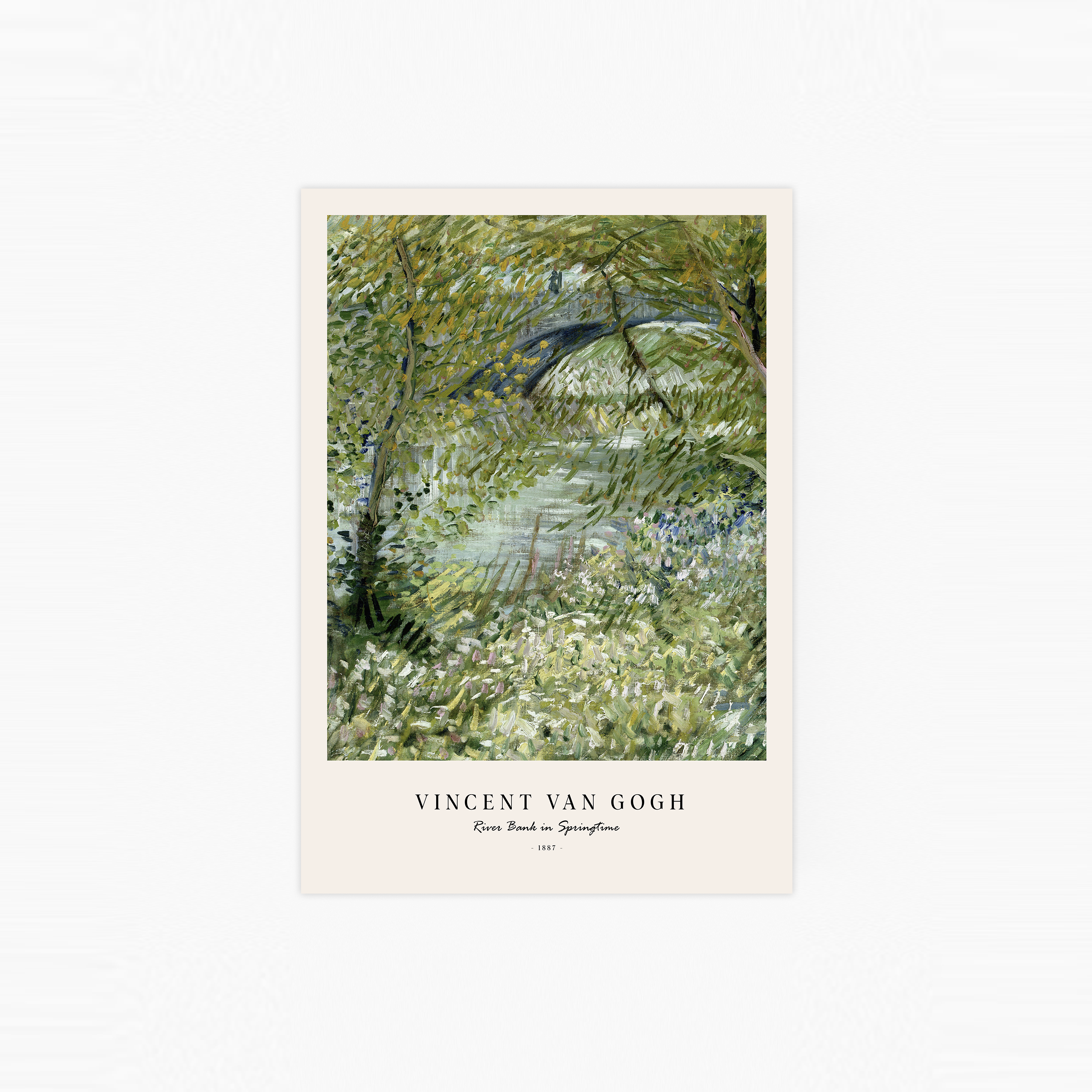 River Bank in Springtime Poster