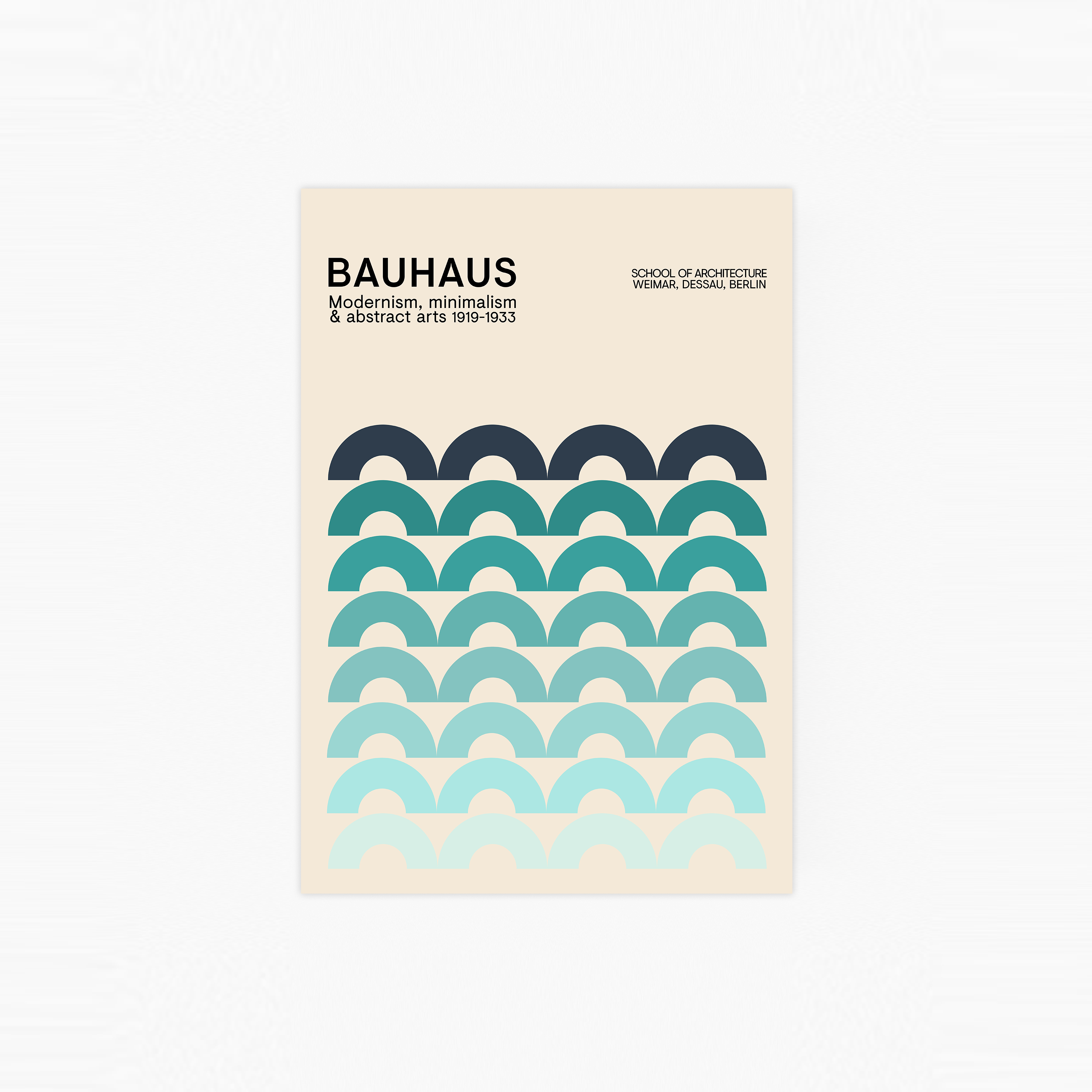 Blue Arches Bauhaus Poster