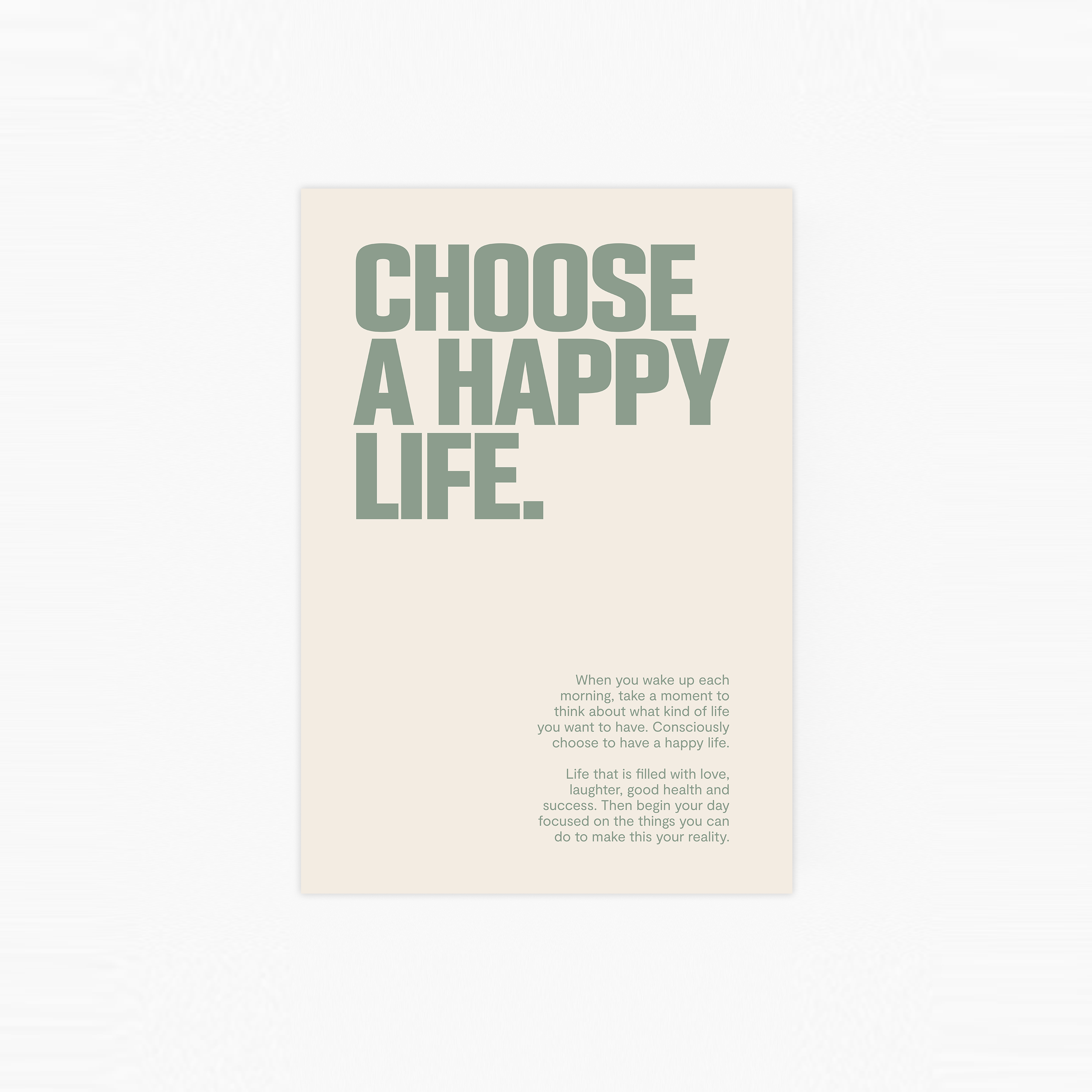 Choose a Happy Life Poster