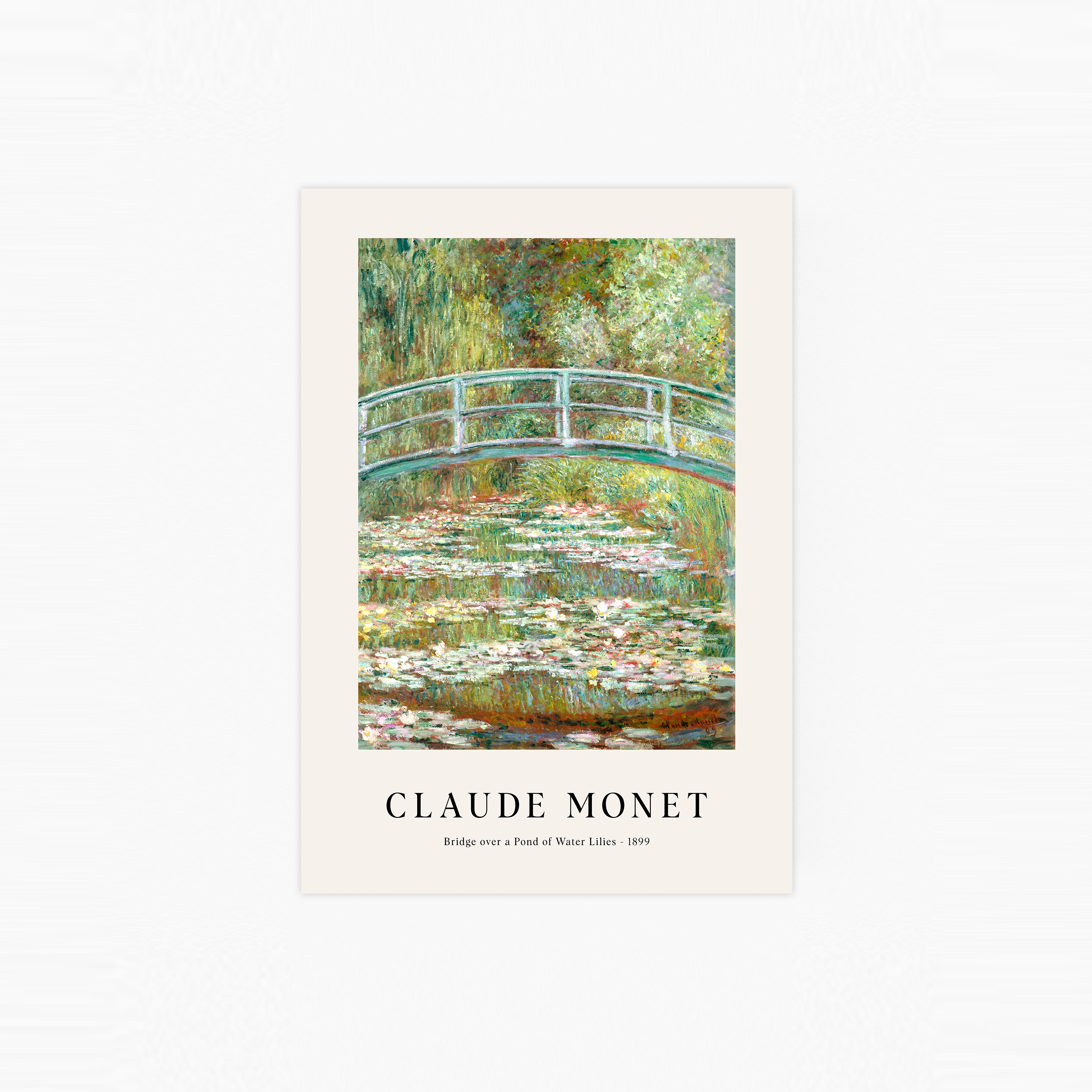 Bridge Over a Pond of Water Lilies Plakat