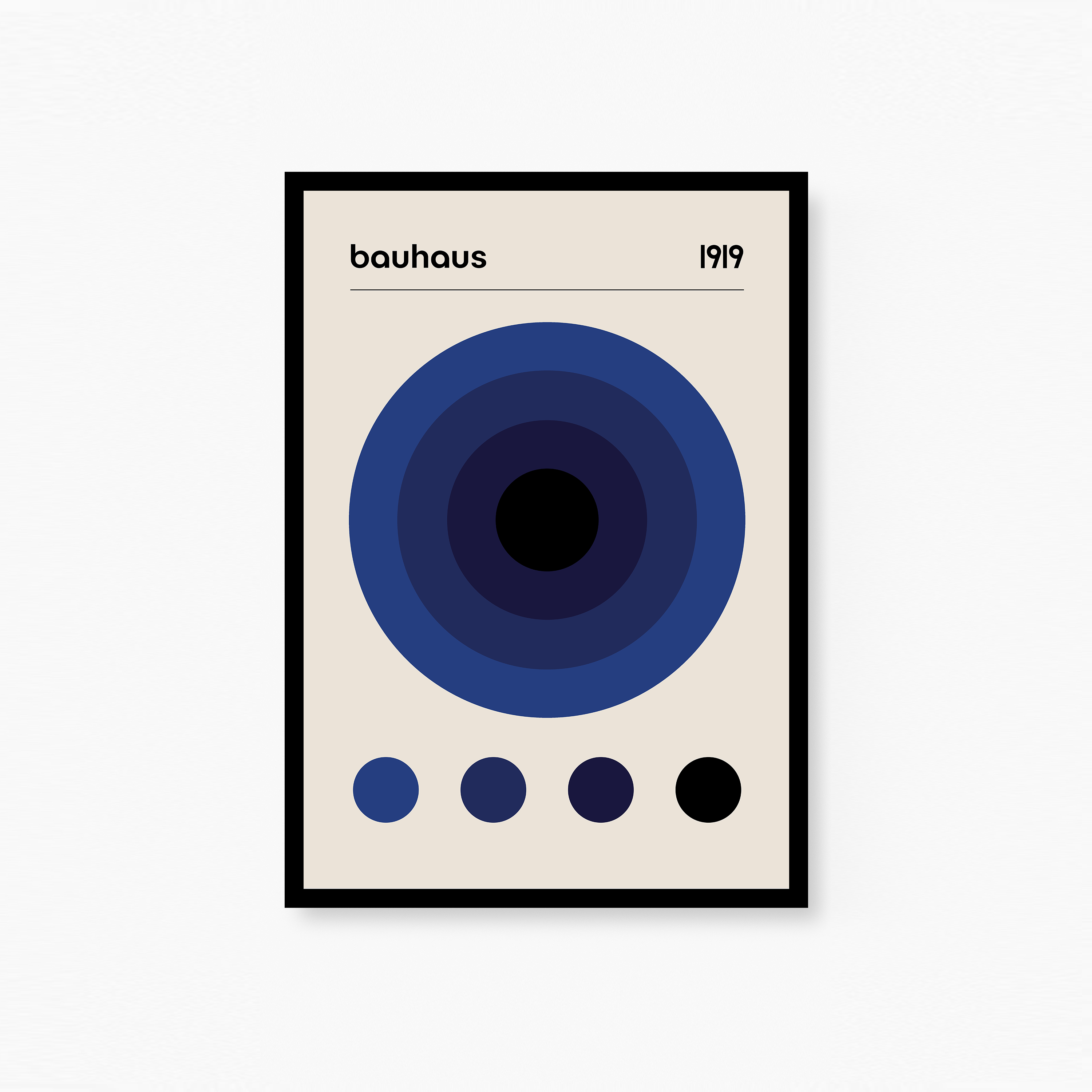 Bauhaus Blue Poster