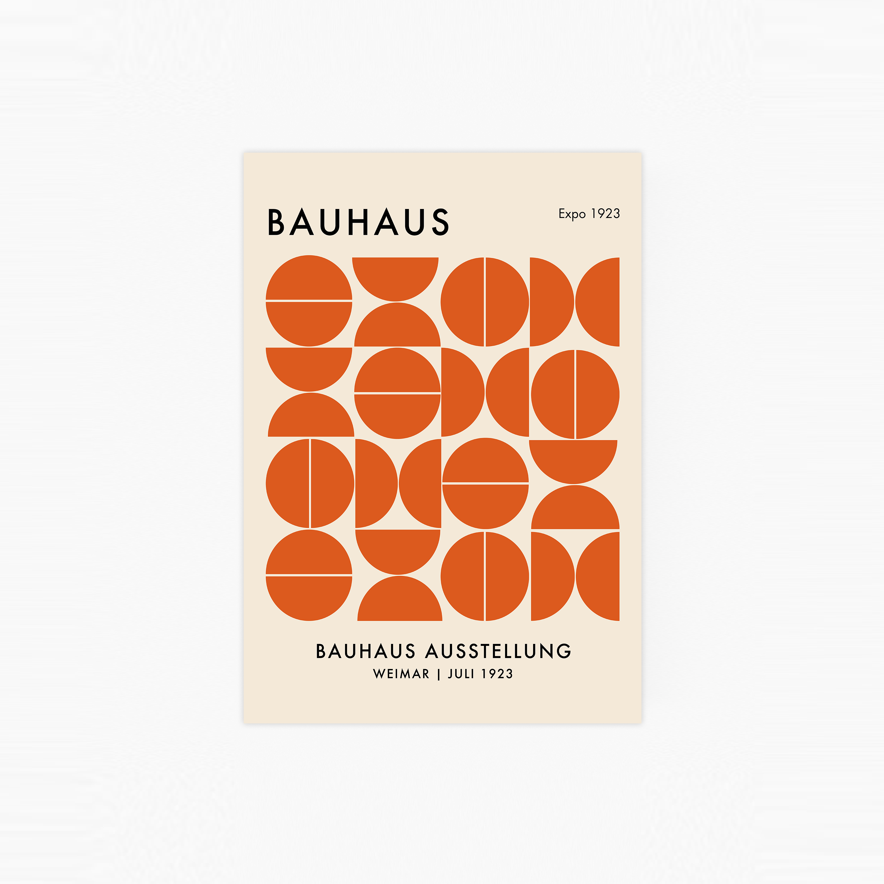 Orange Gradient Bauhaus Poster