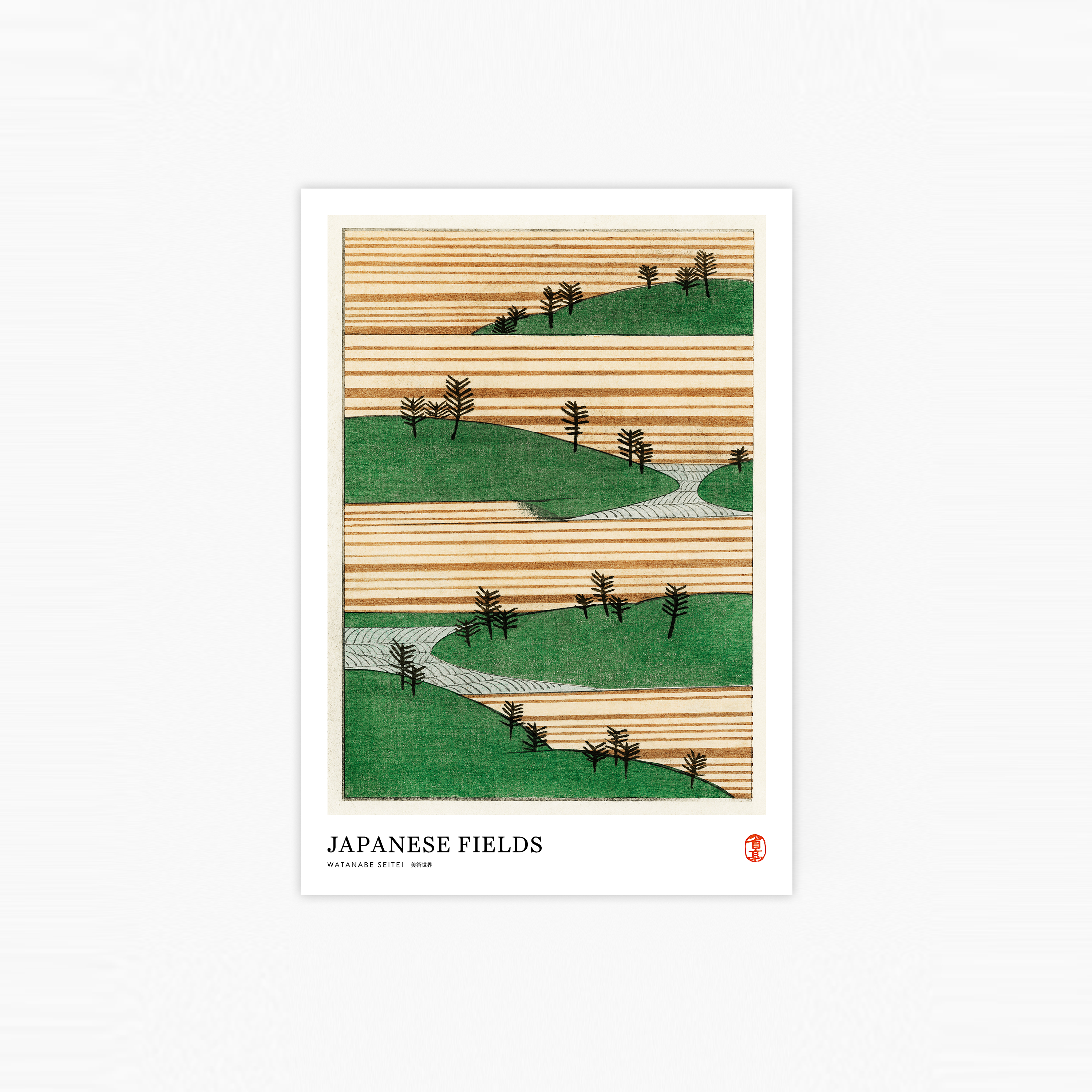 Japanese Fields Poster