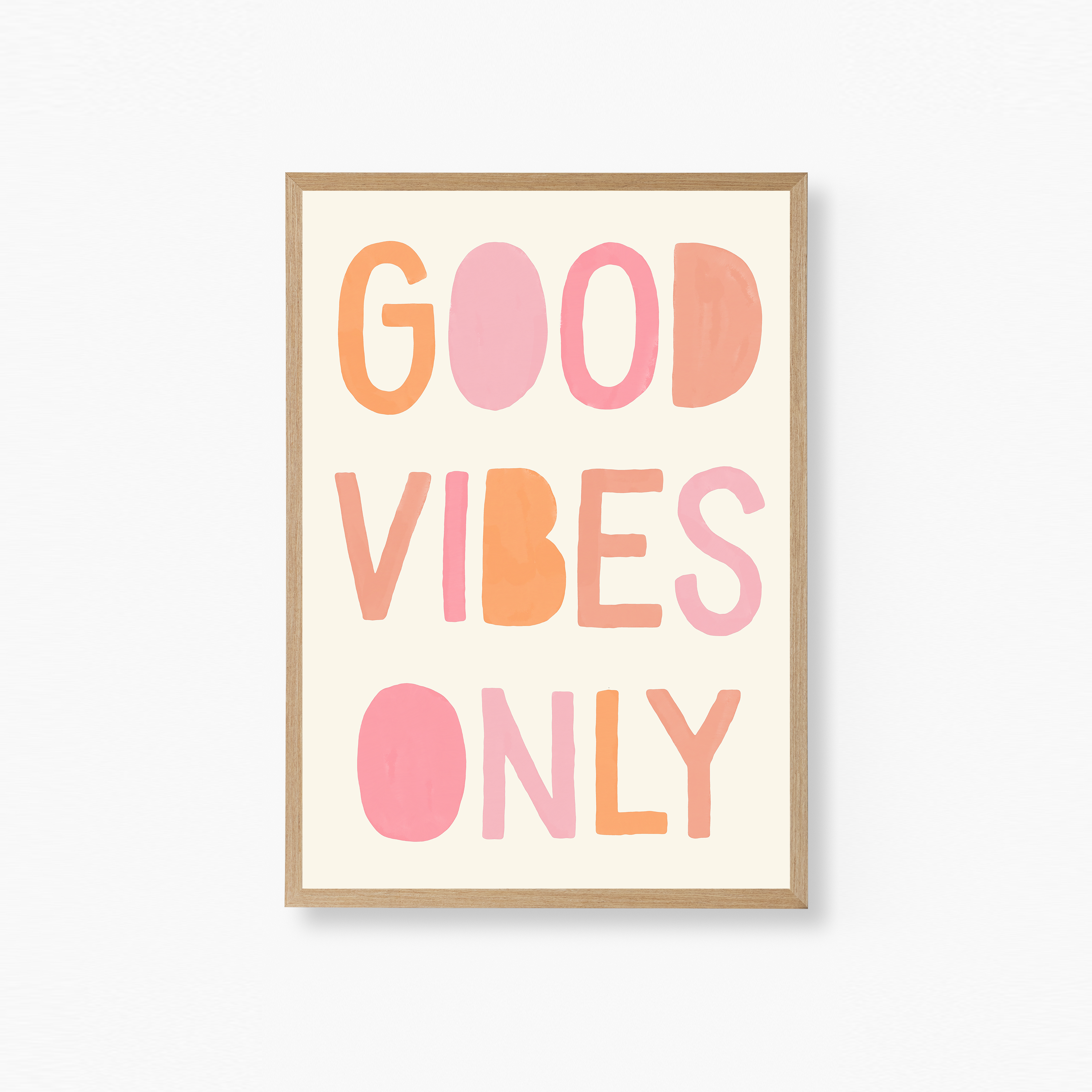 Good Vibes Only Typo Poster