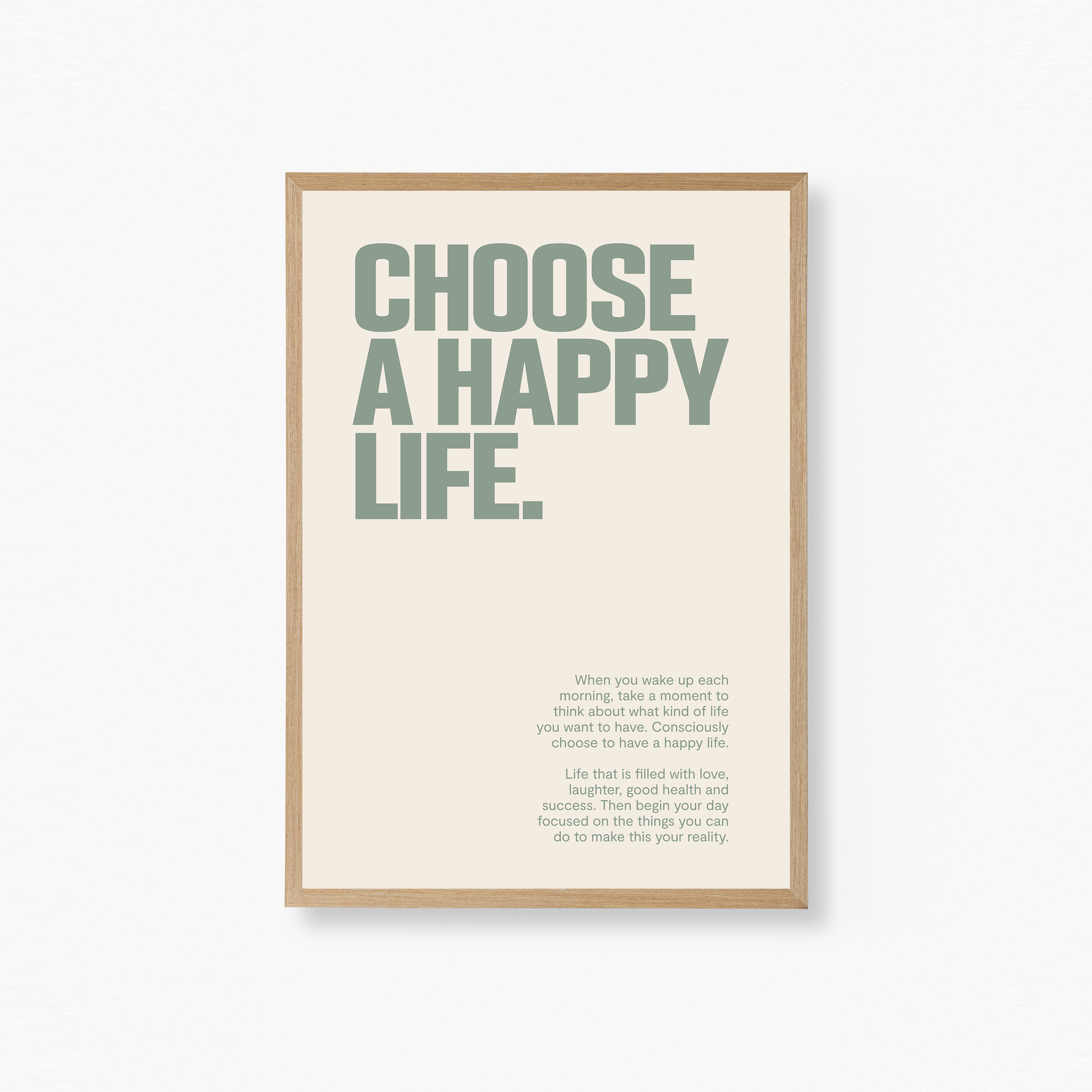 Choose a Happy Life Poster