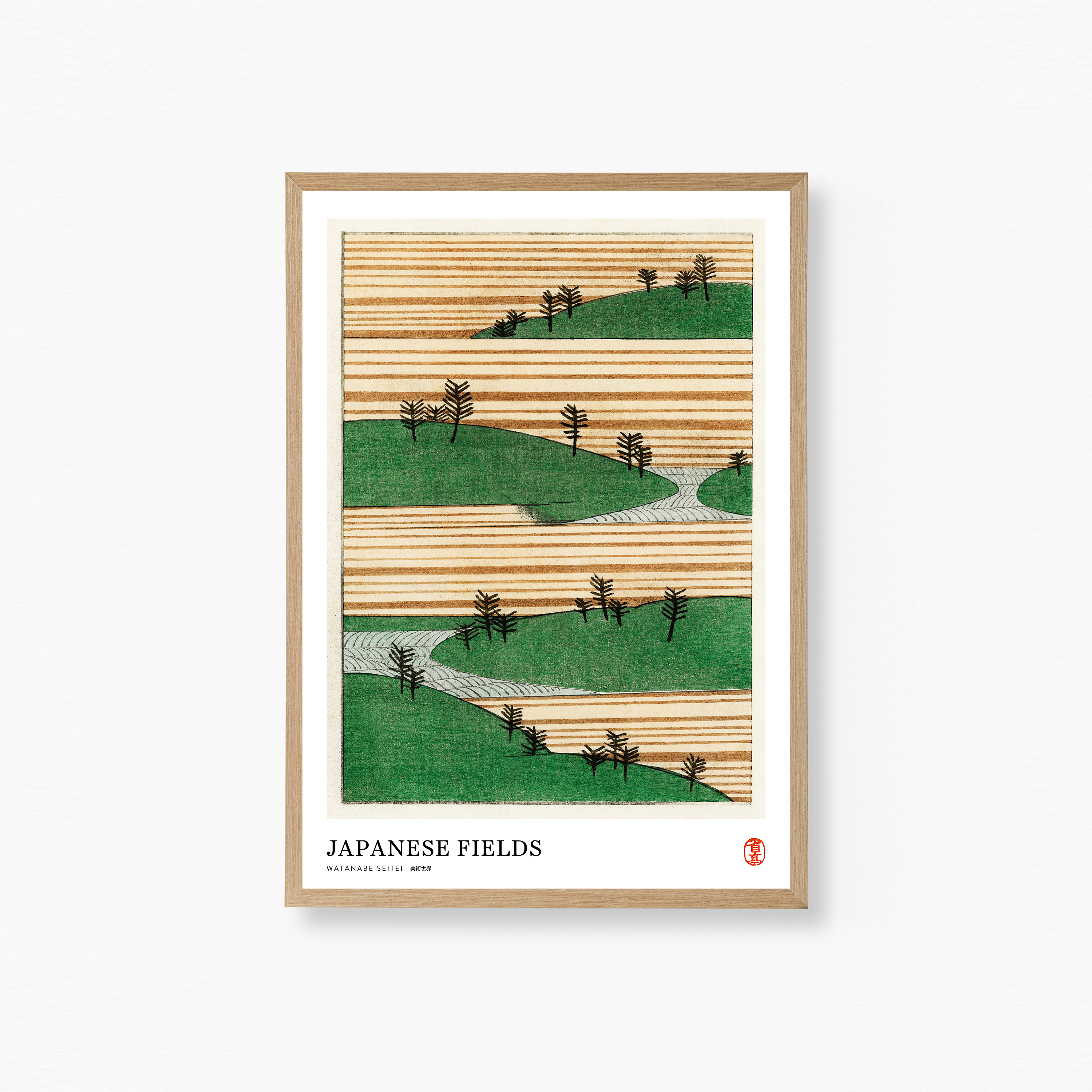 Japanese Fields Poster