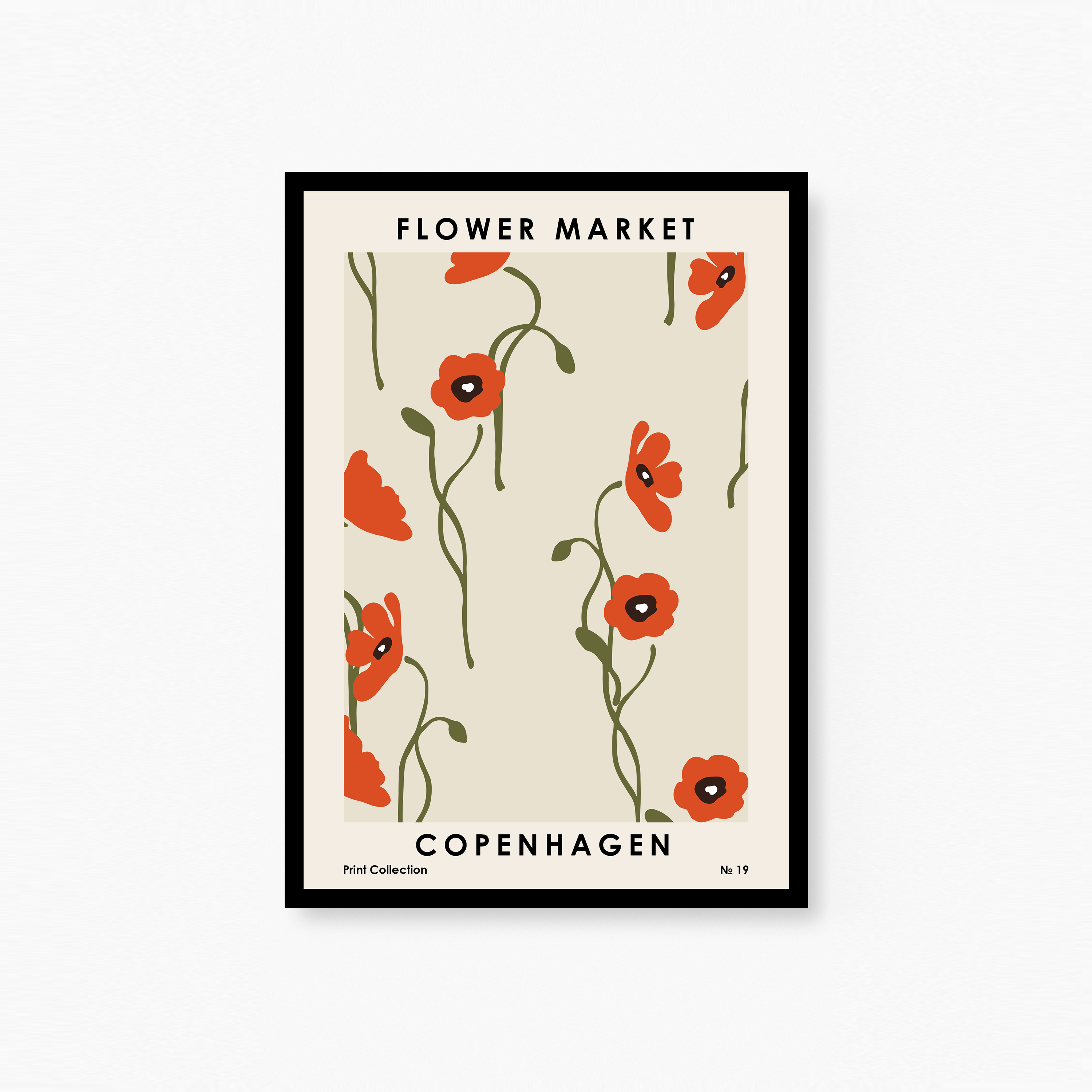 Flower Market Copenhagen Poster