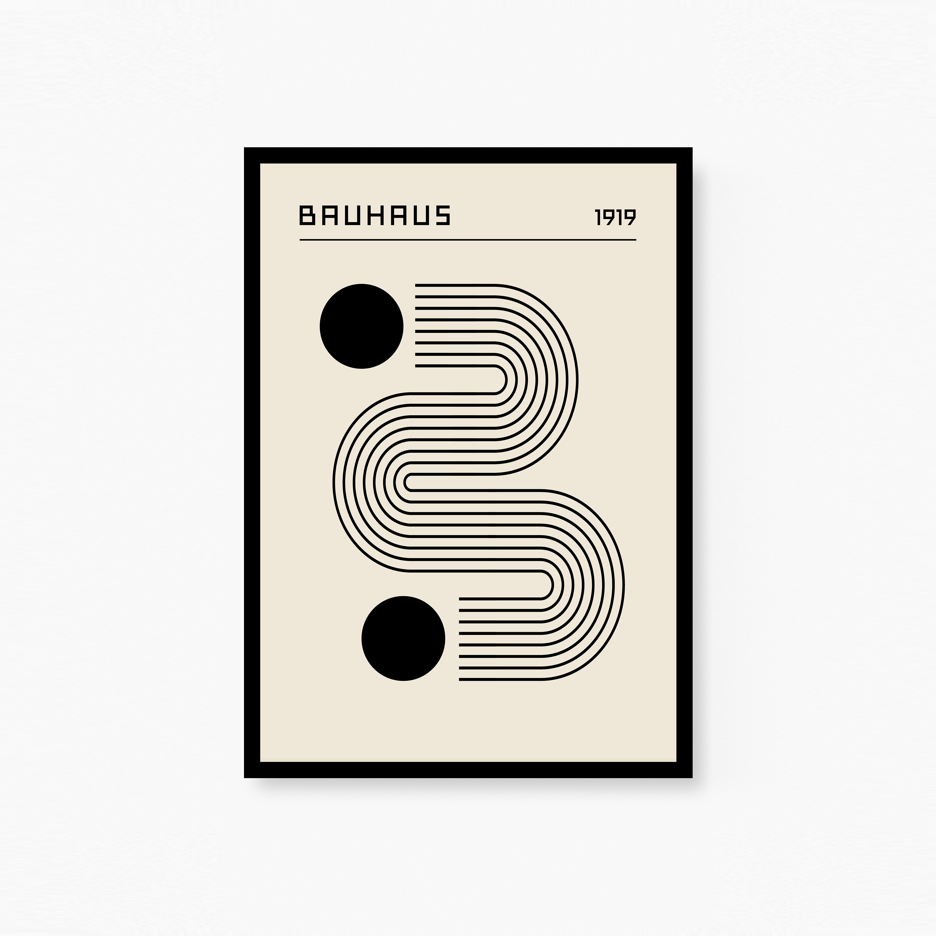 Bauhaus Black and White Poster