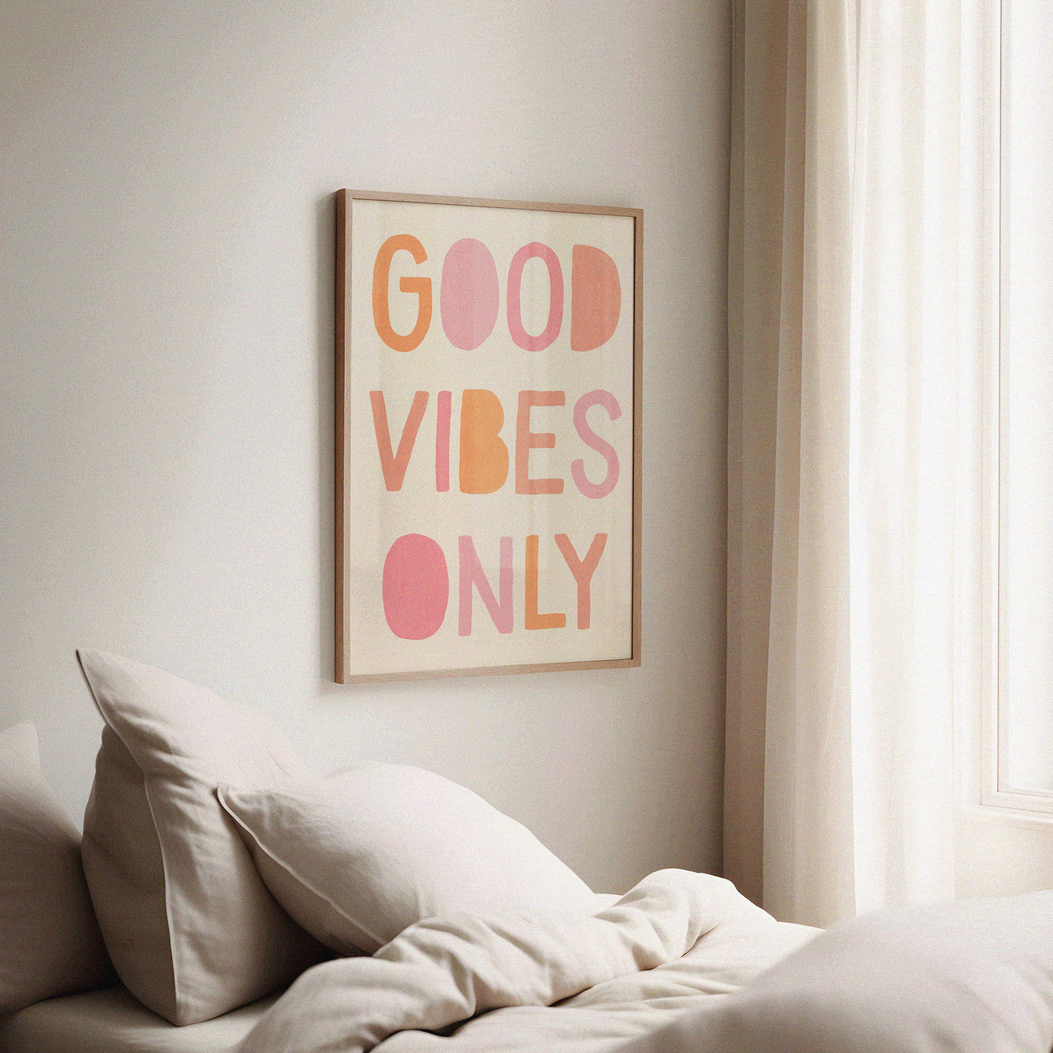 Good Vibes Only Typo Poster