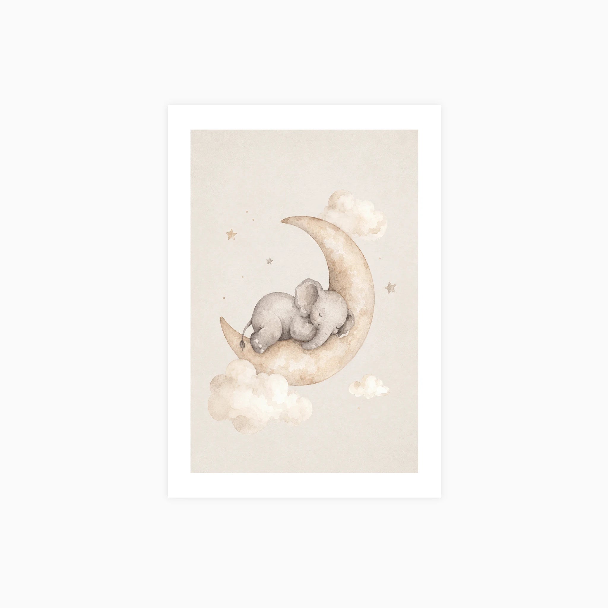 Moon Elephant Poster