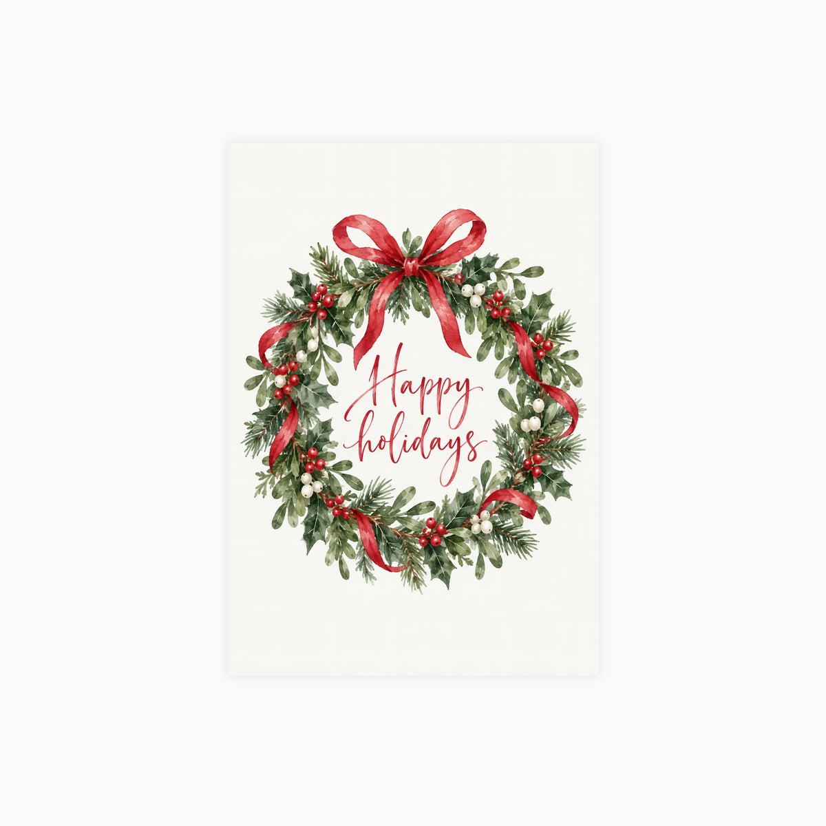 Happy Holidays Wreath Poster