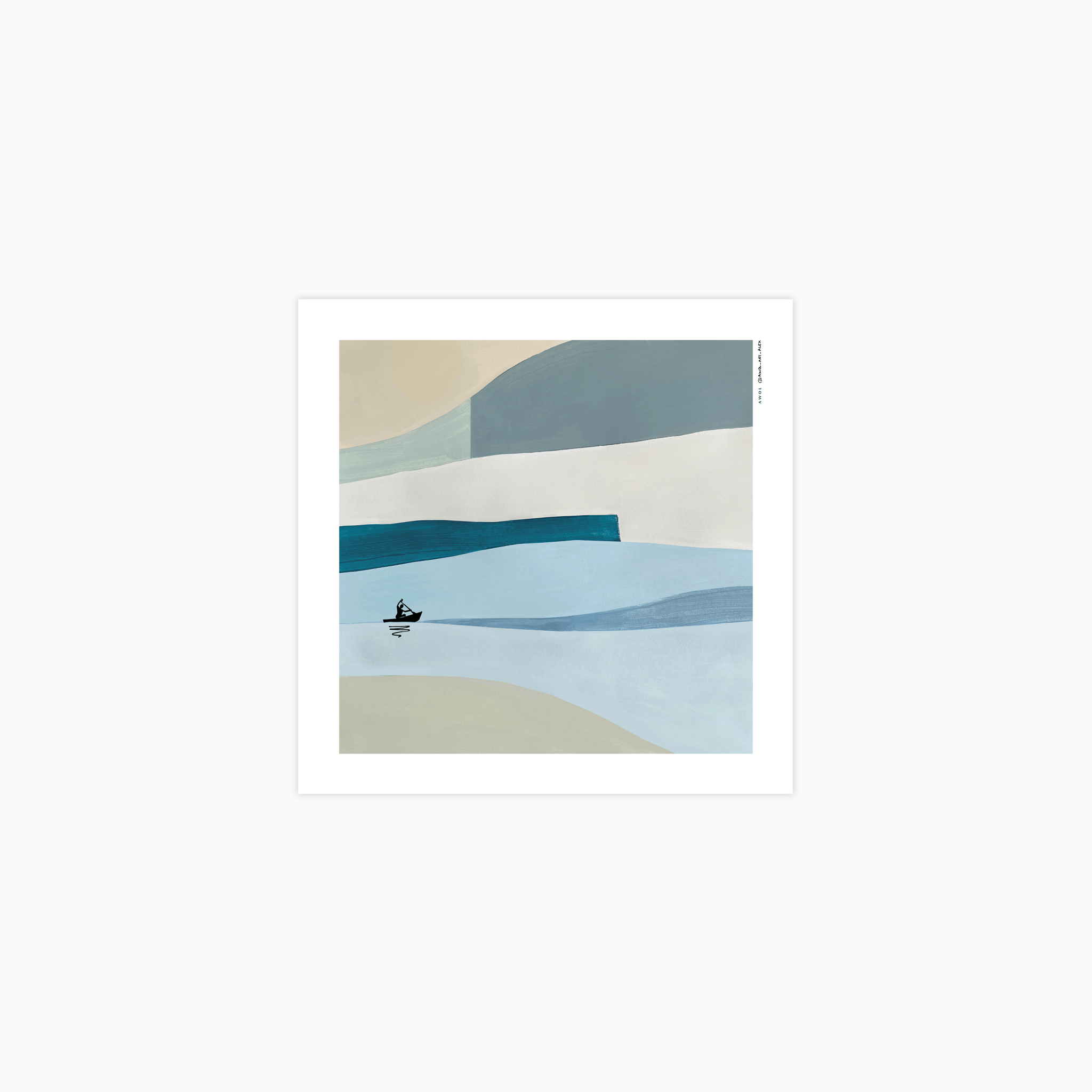 In the Drift – Abstract Kayak Plakat