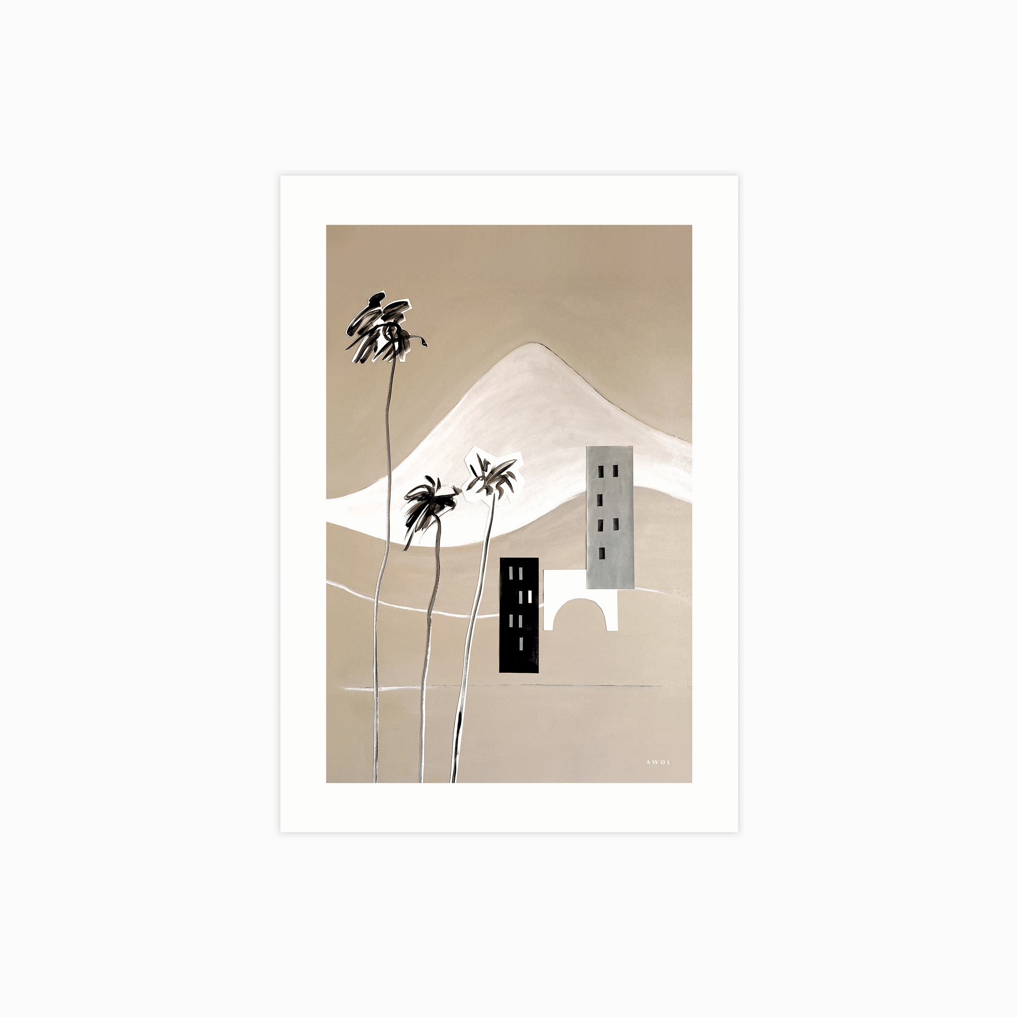 Snowy Alps by the Med Plakat