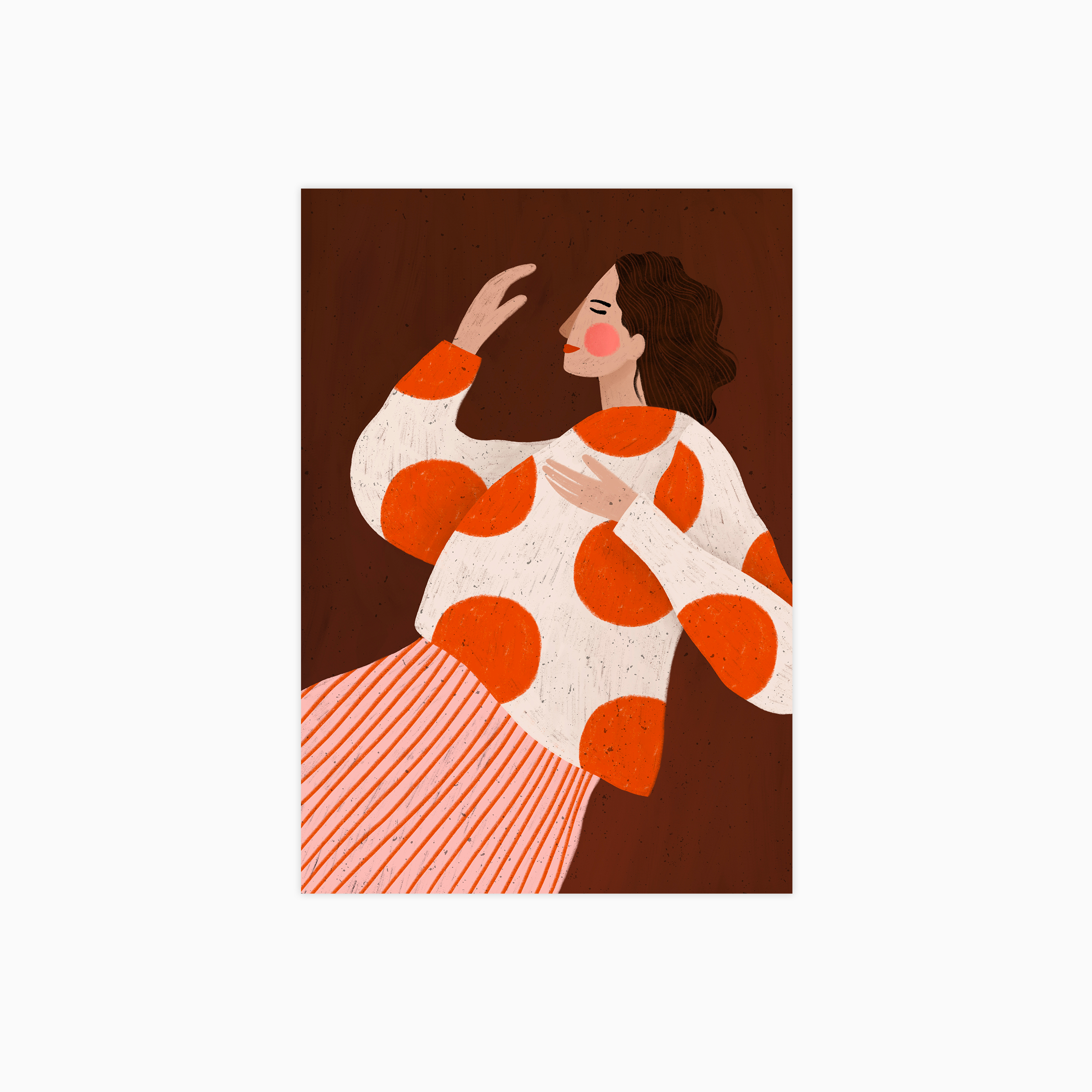 The Woman with the Dots Brown Plakat