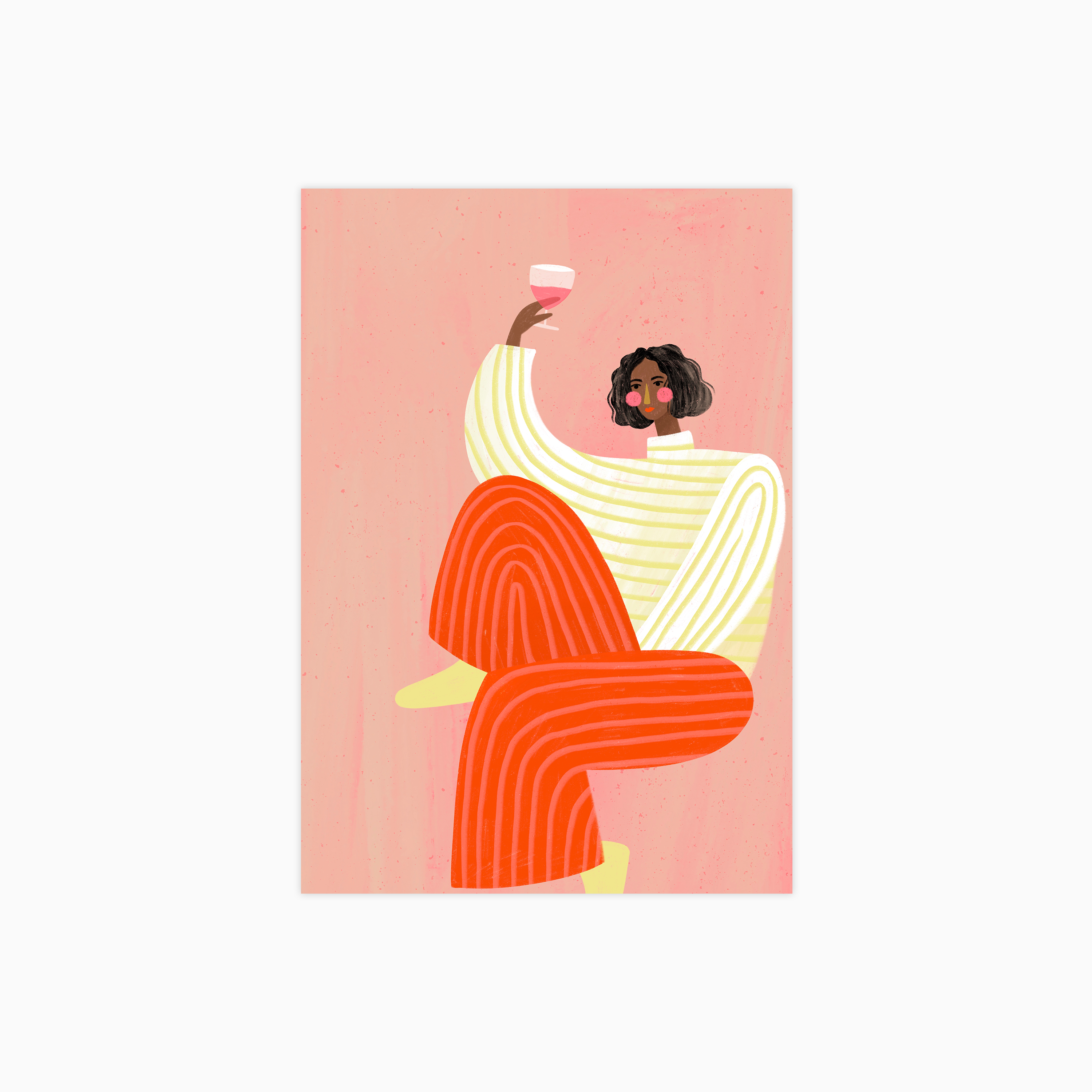 The Woman with the Glass of Wine Plakat