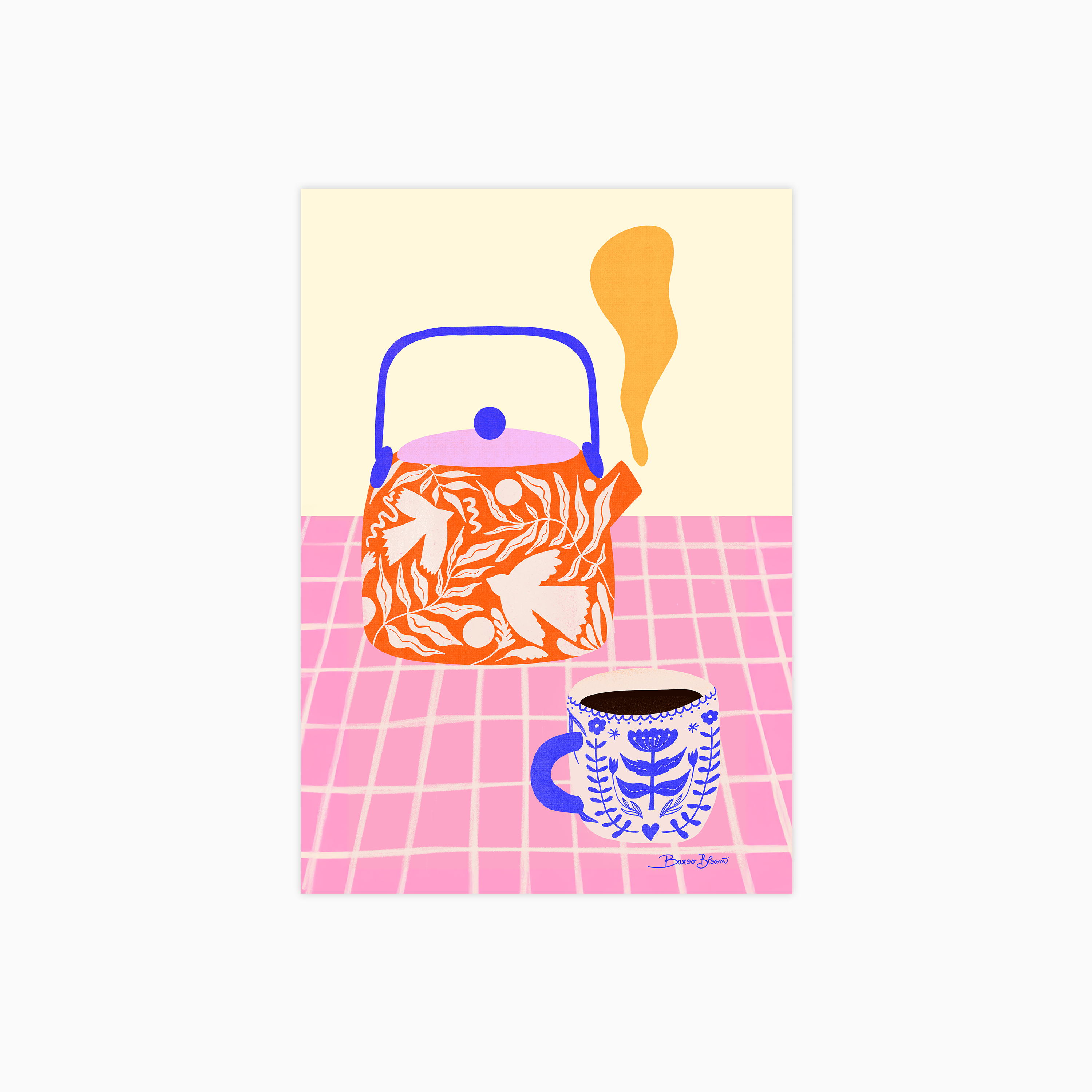 Colorful Dreamy Teapot Plakat