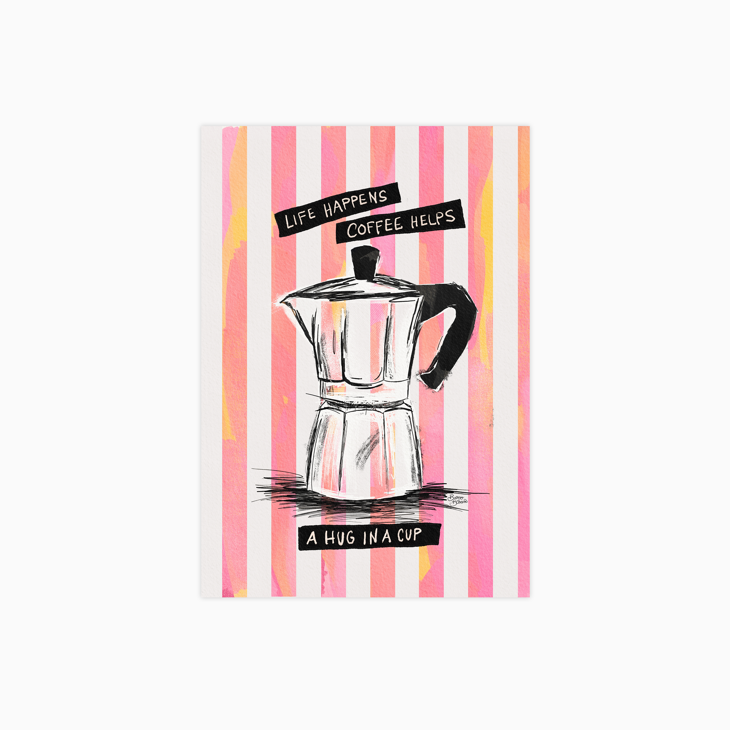 Coffee Helps - Hug in a Cup Plakat
