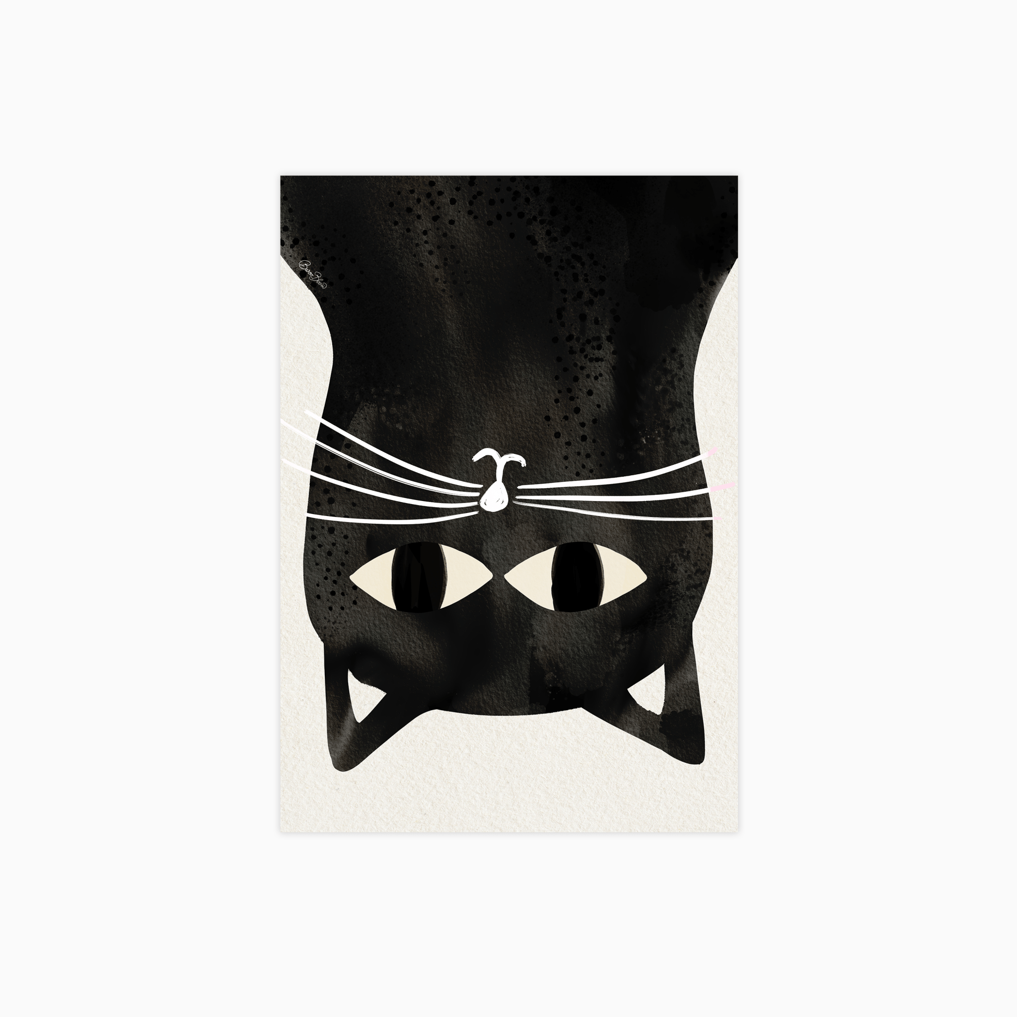 Cat Upside Down Poster