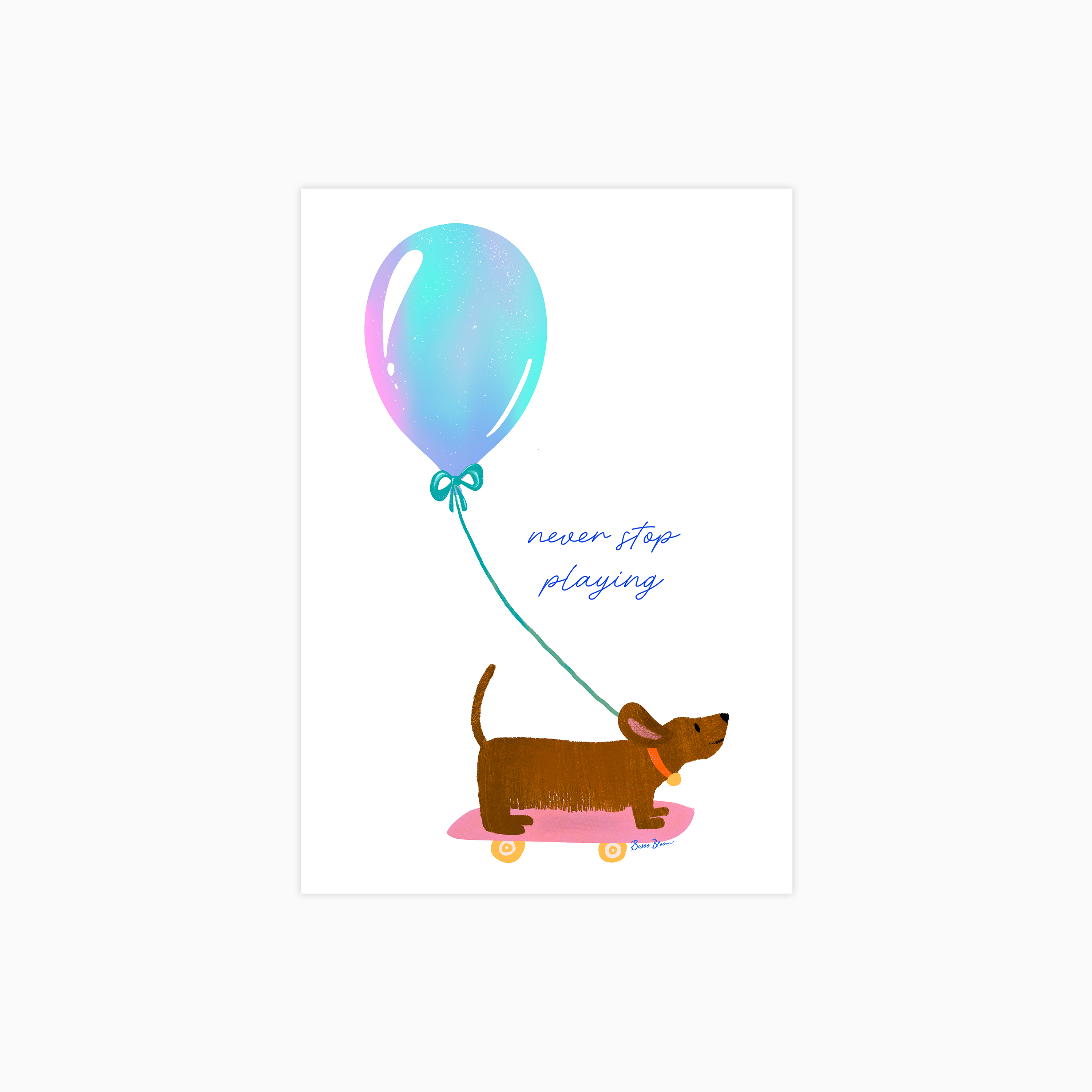 Never Stop Playing - Dachshund Kids Plakat
