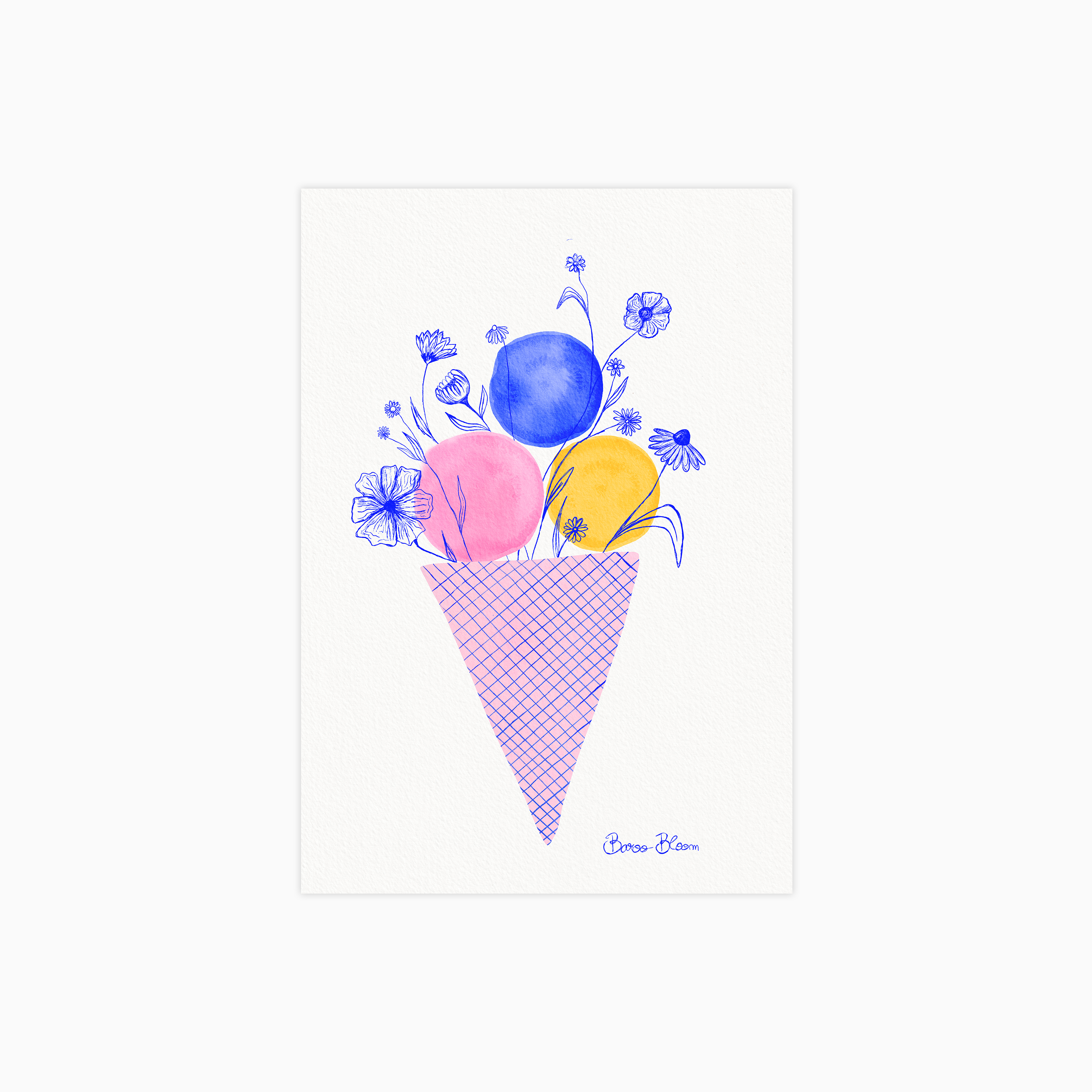 Ice Cream Flowers Plakat