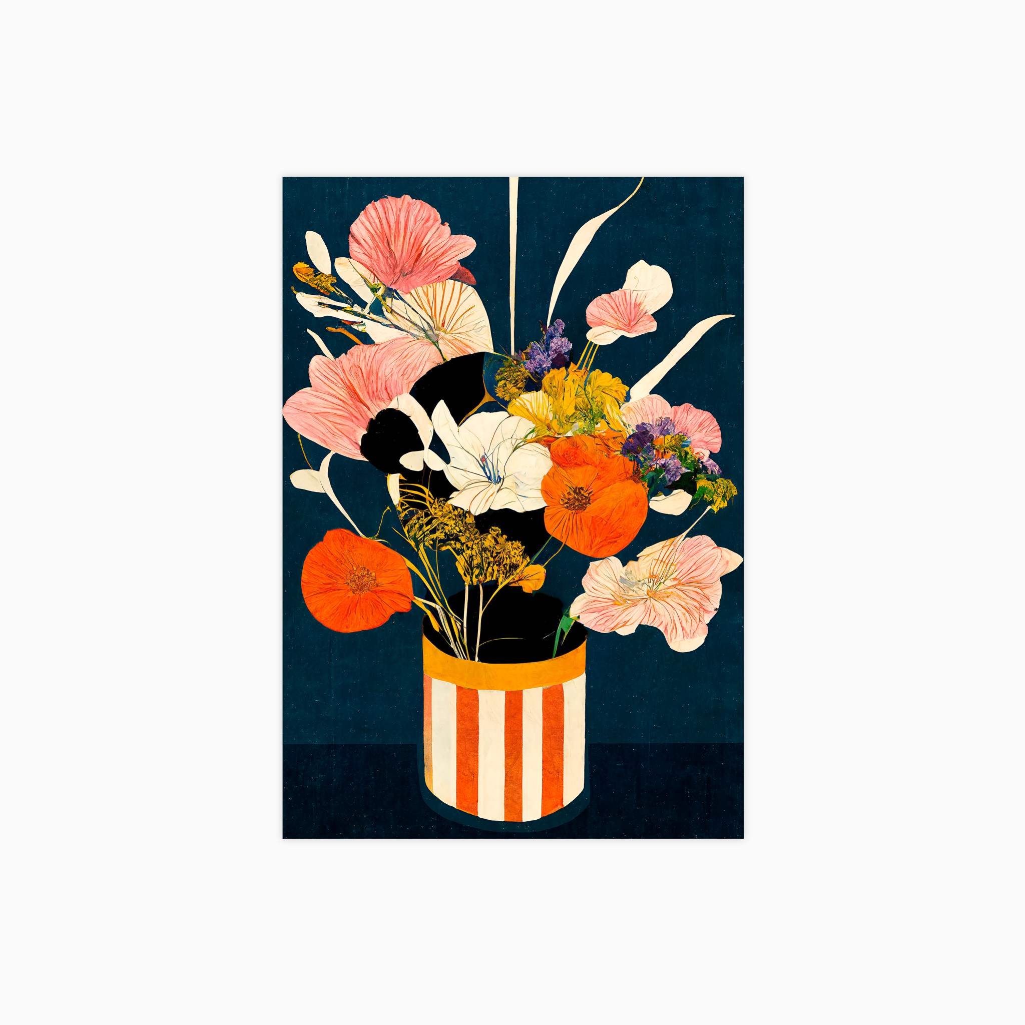Flower Bouquet At Night Poster