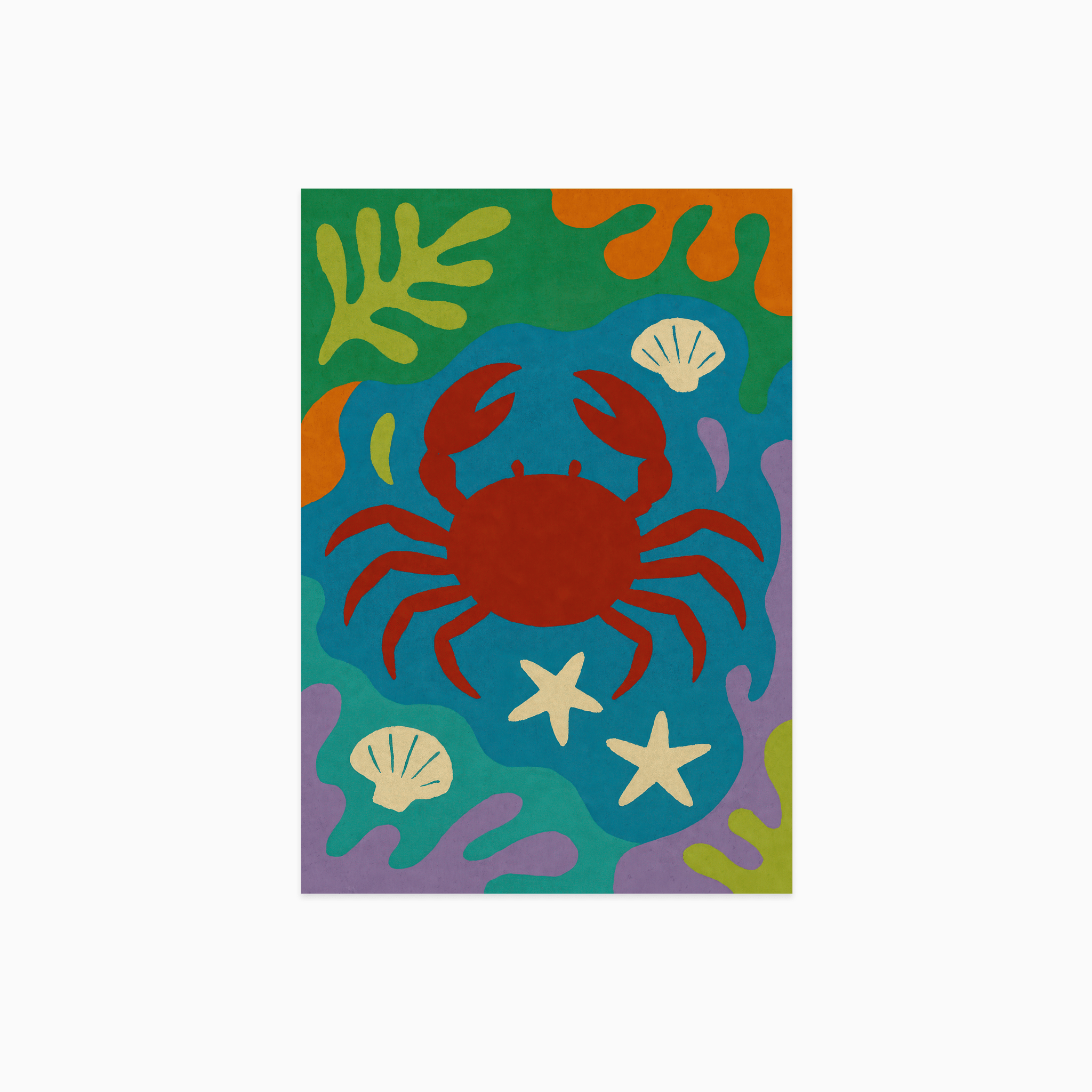 Crab And Sea No 02 Poster
