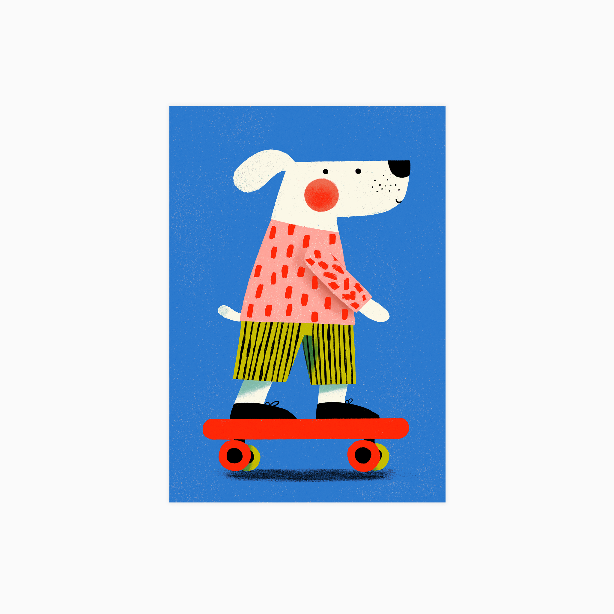 Skating Dog Poster