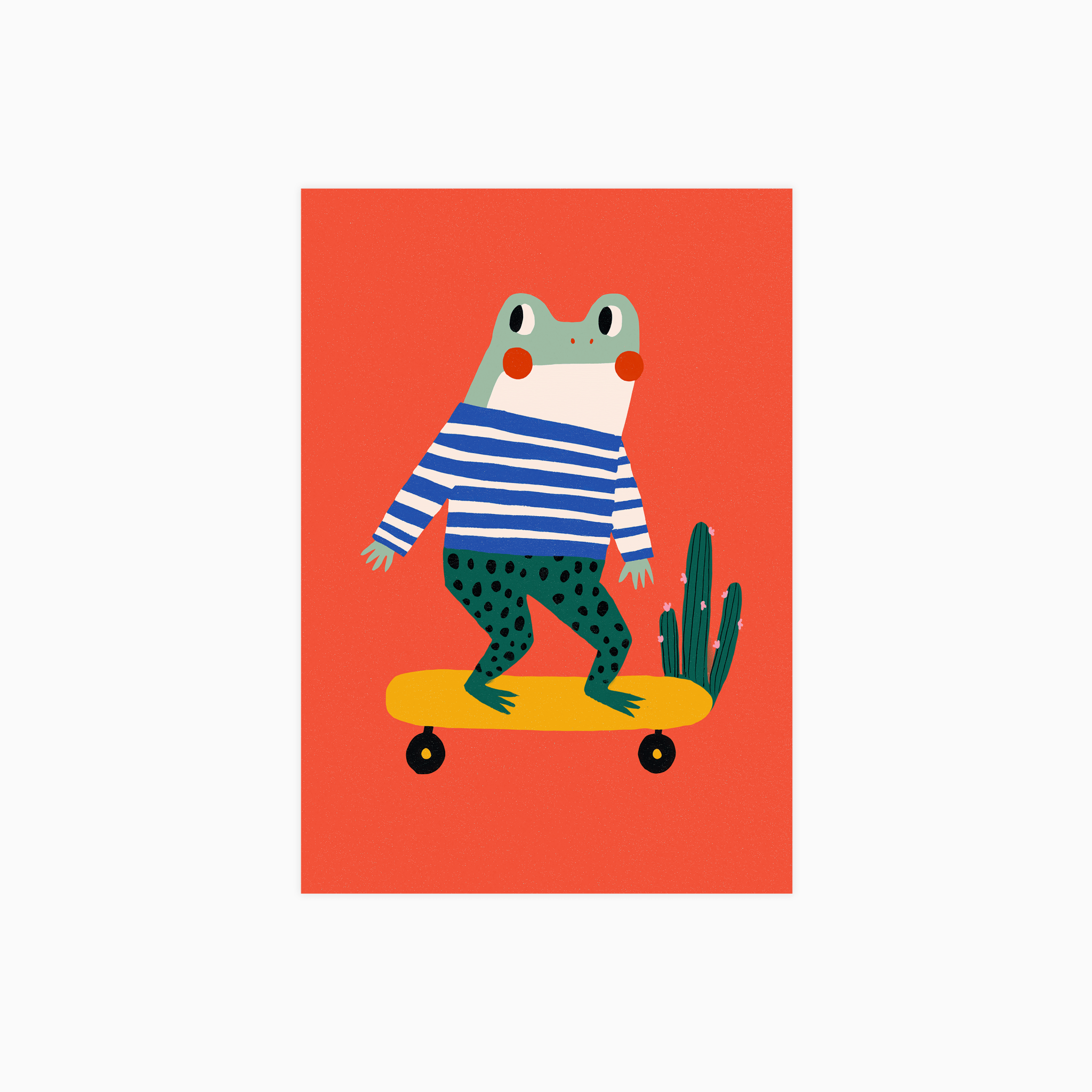 Skating Frog Poster
