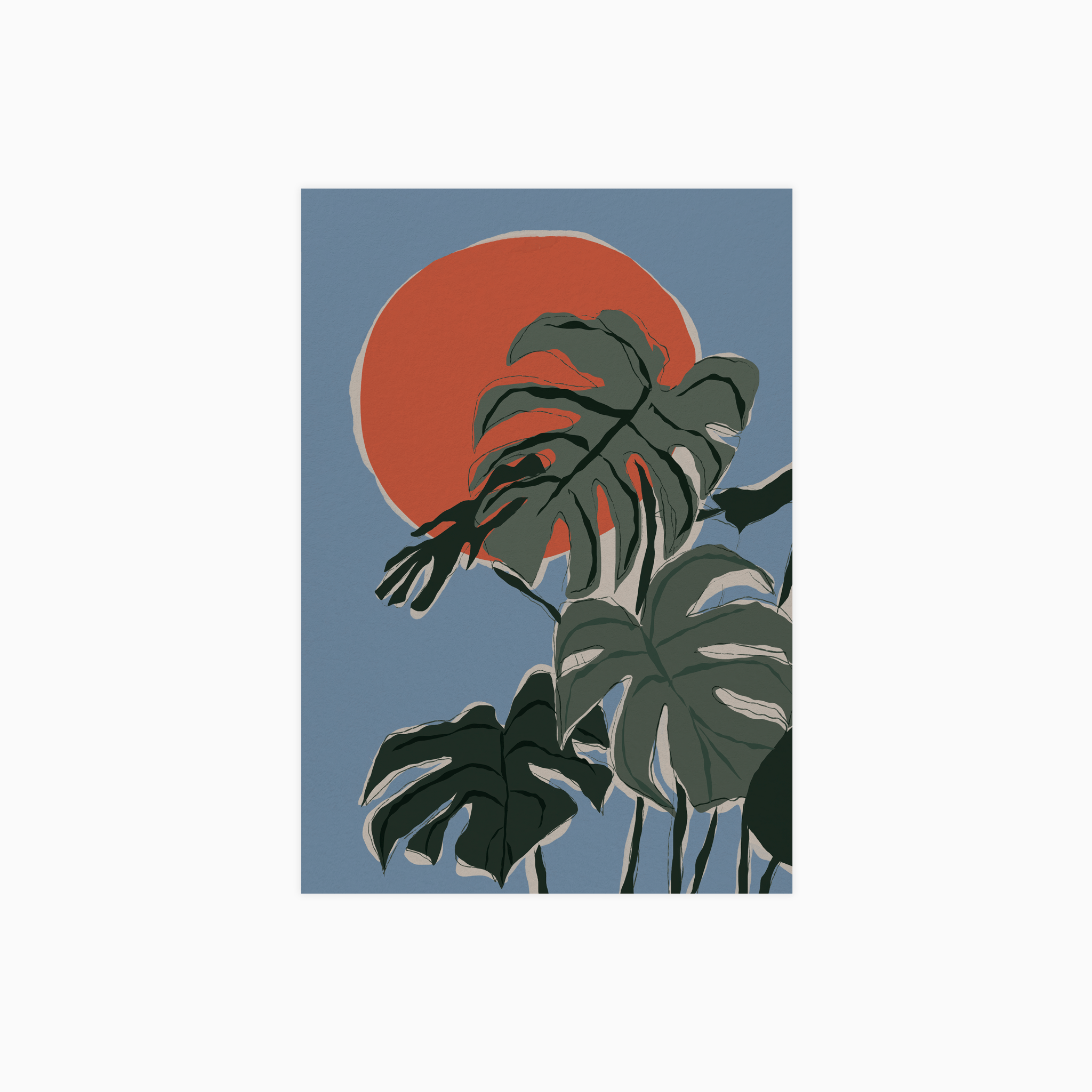 Monstera Sunset Poster