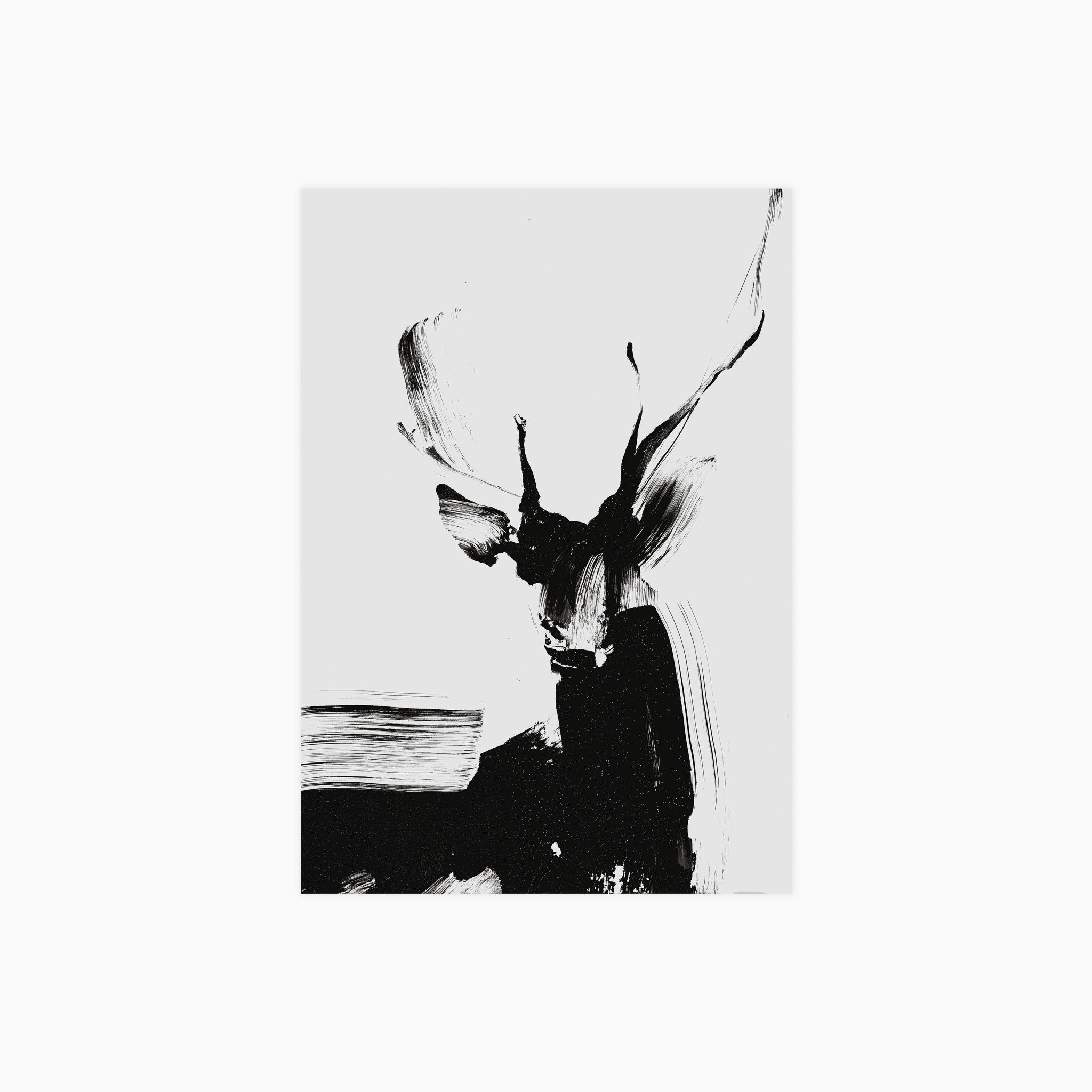 Abstract Deer No 01 Poster