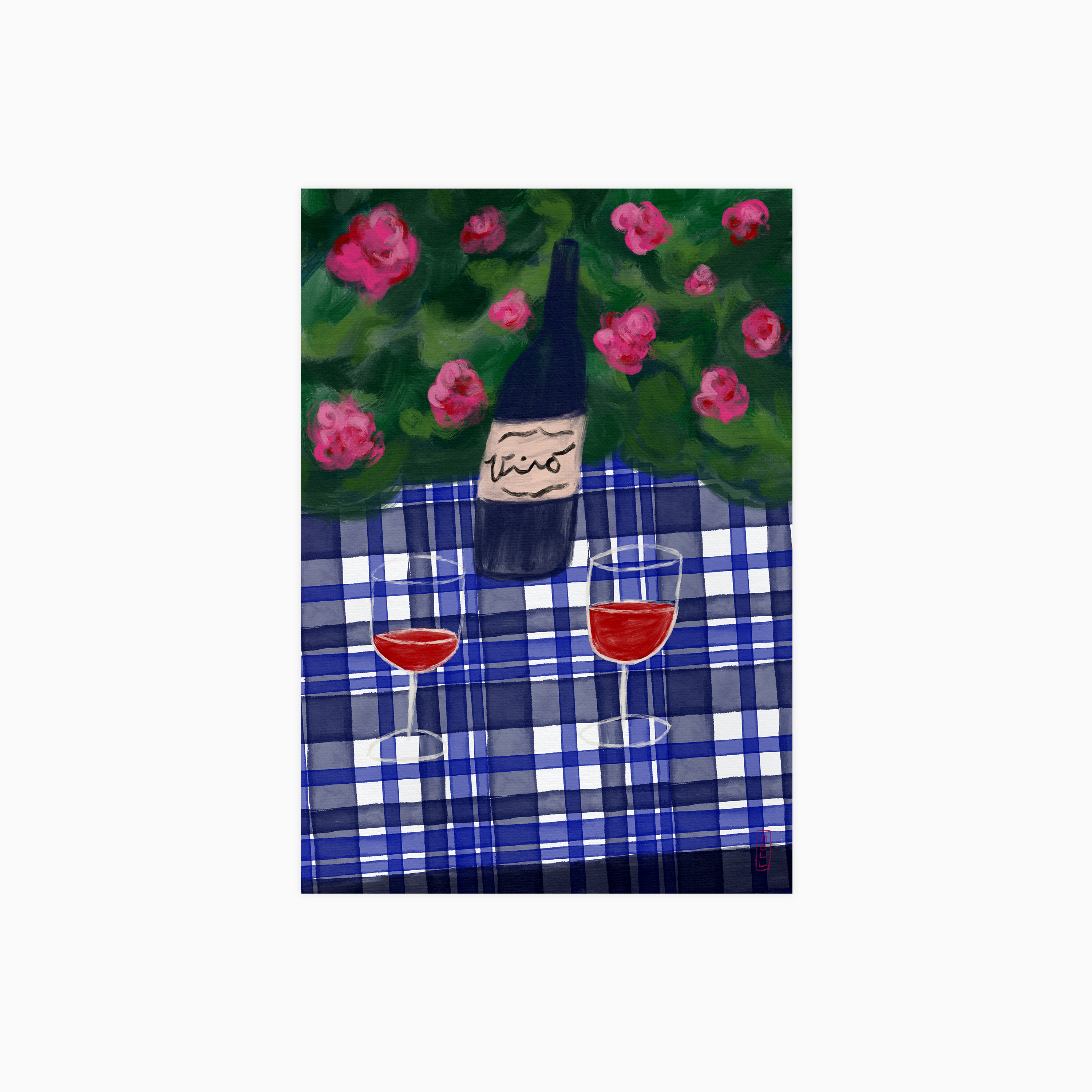 Wine in the Garden Fun Food Poster