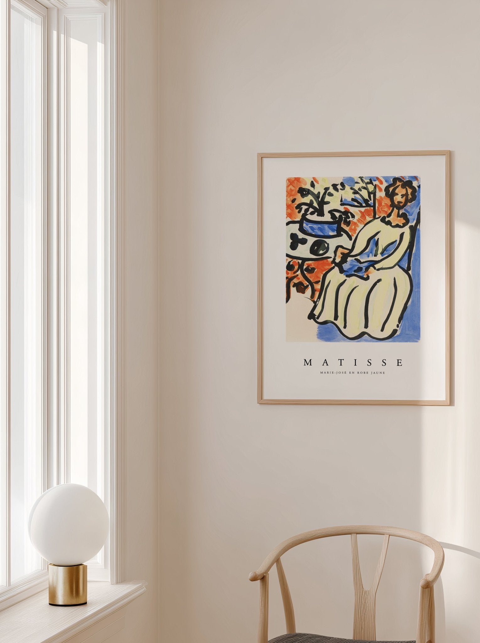 Marie-José En Robe Jaune Poster