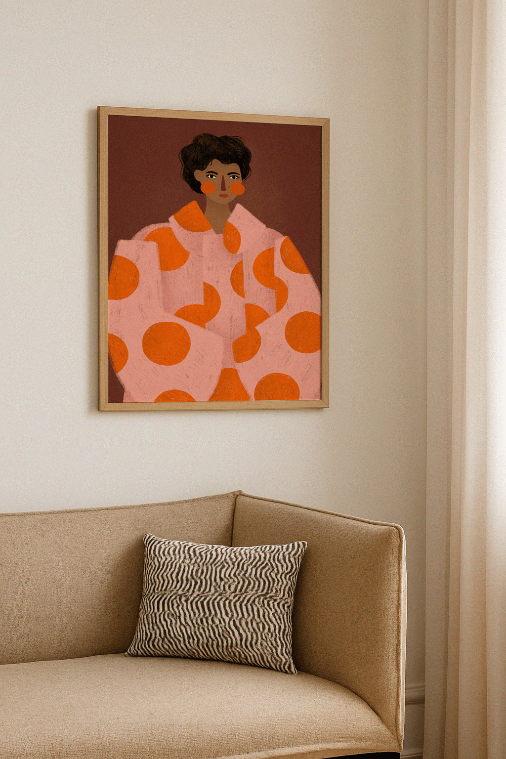 The Woman with the Orange Dots Poster