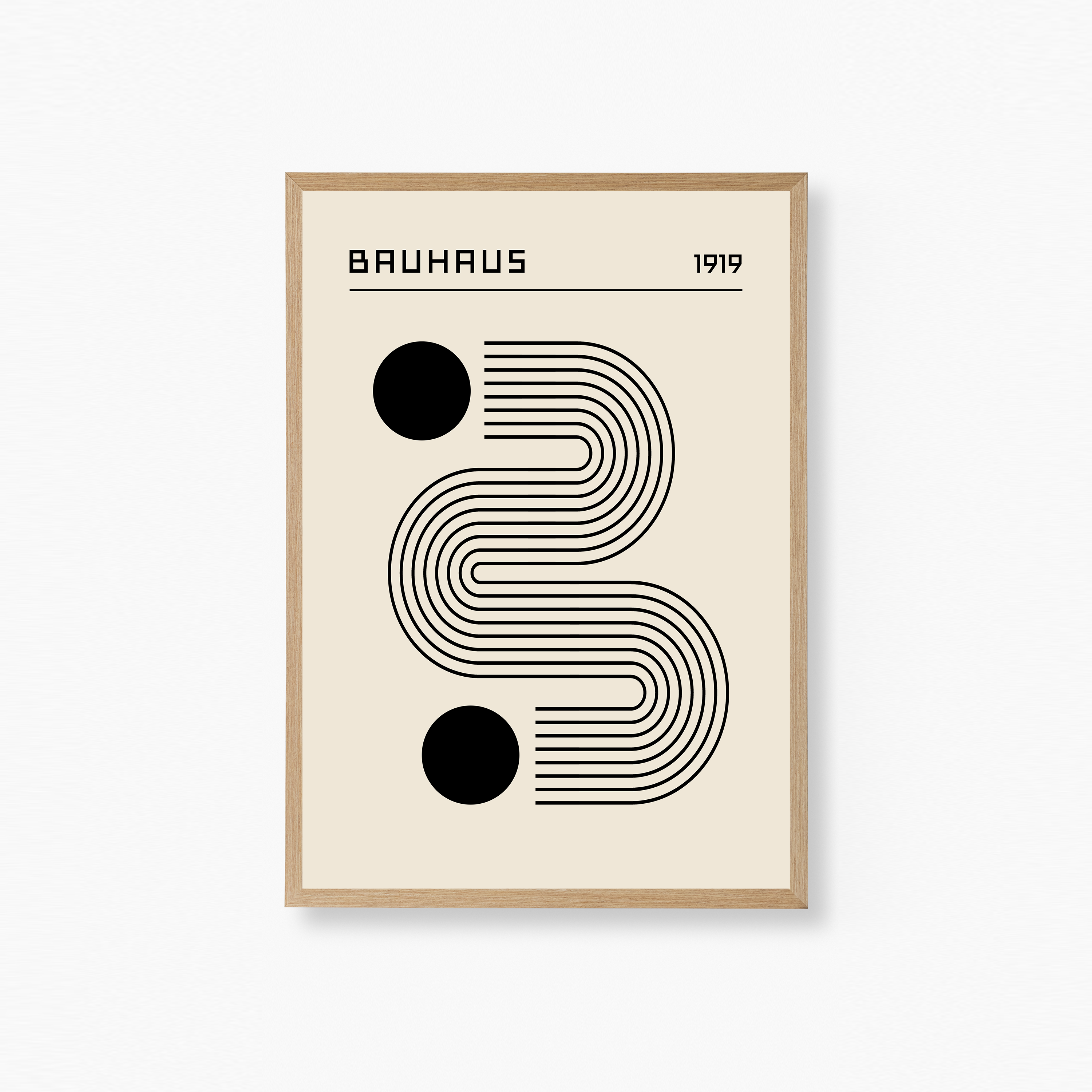 Bauhaus Black and White Poster