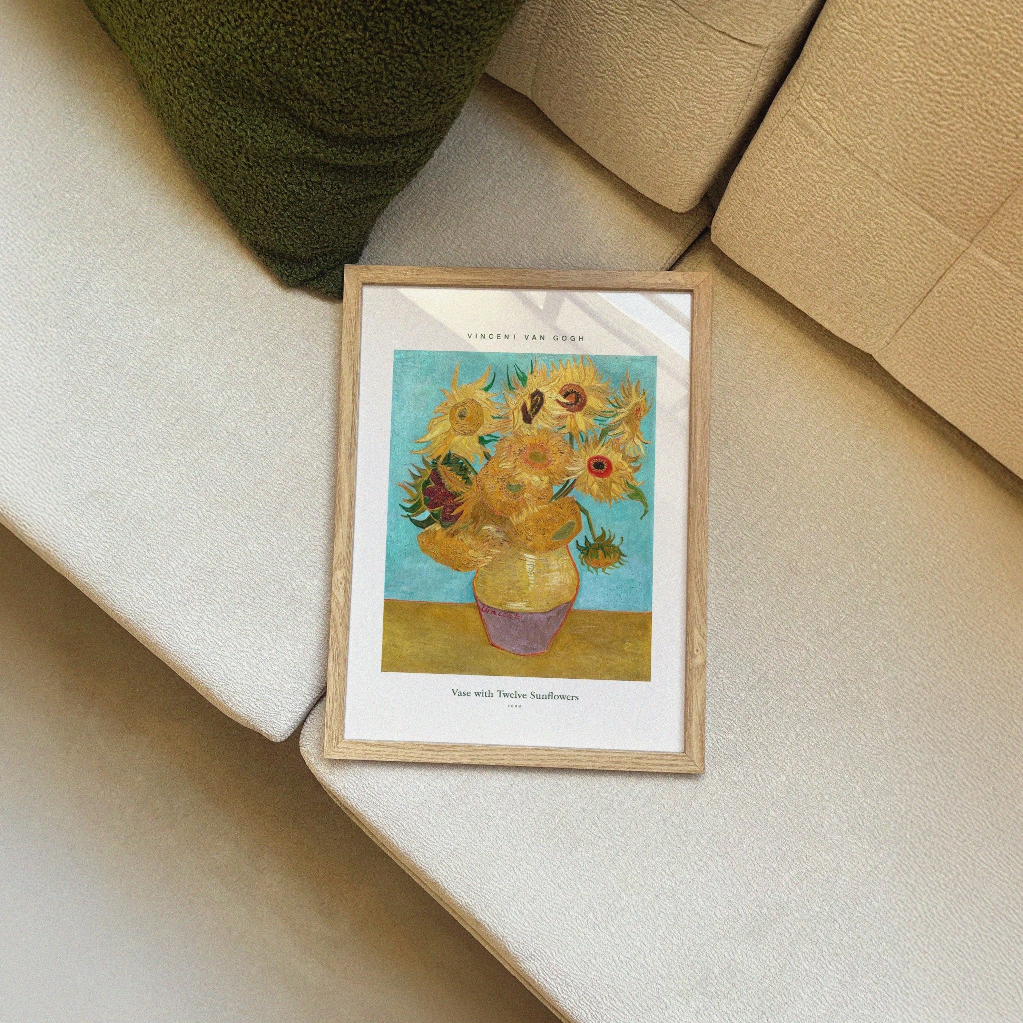 Vase with Twelve Sunflowers Poster