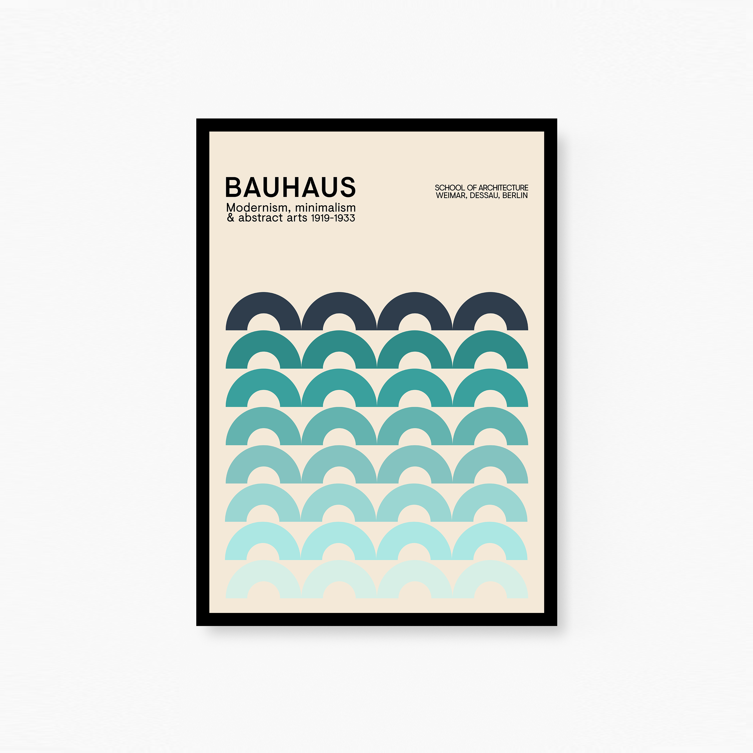 Blue Arches Bauhaus Poster