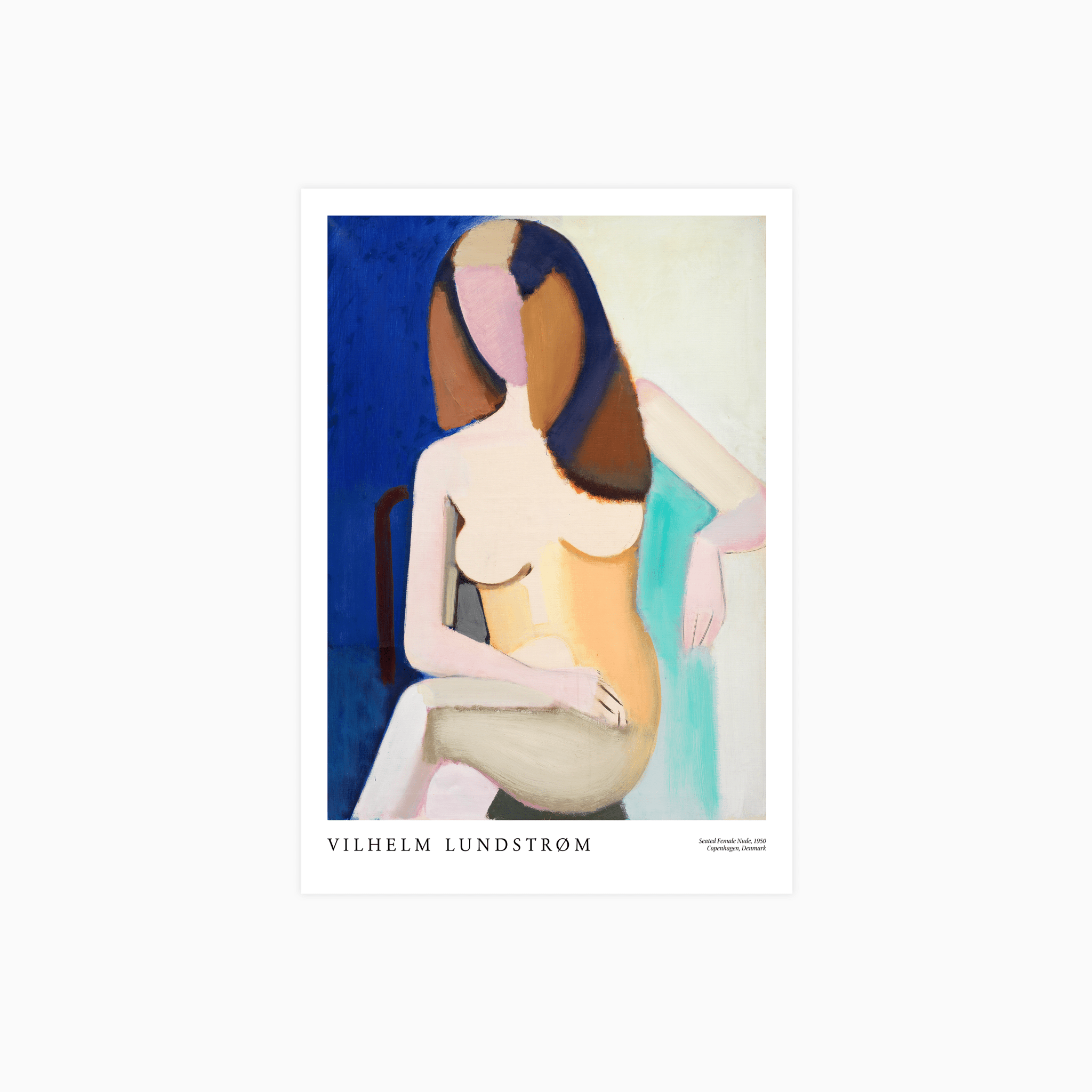 Seated Female Nude Poster